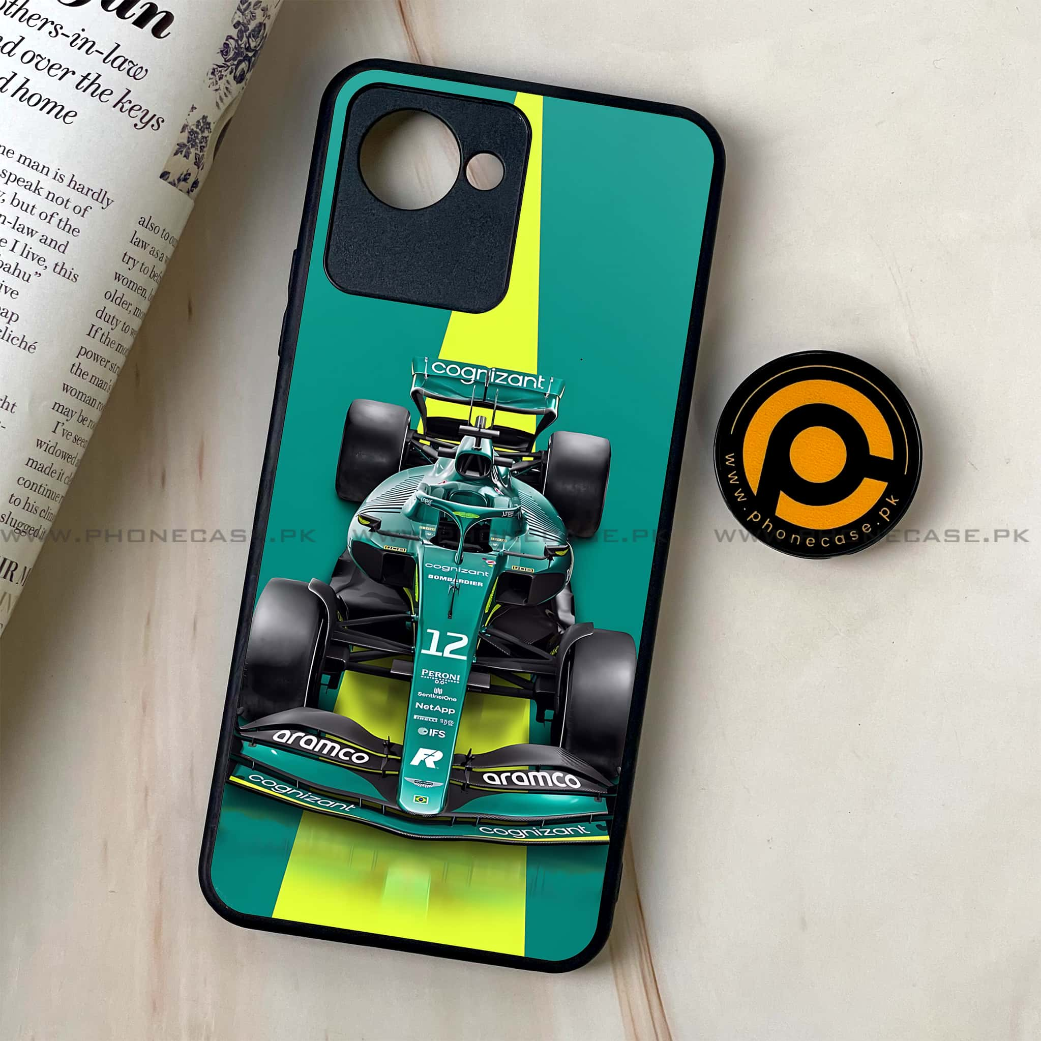 Realme C30 - Formula 1 Design Series - Premium Printed Glass soft Bumper shock Proof Case