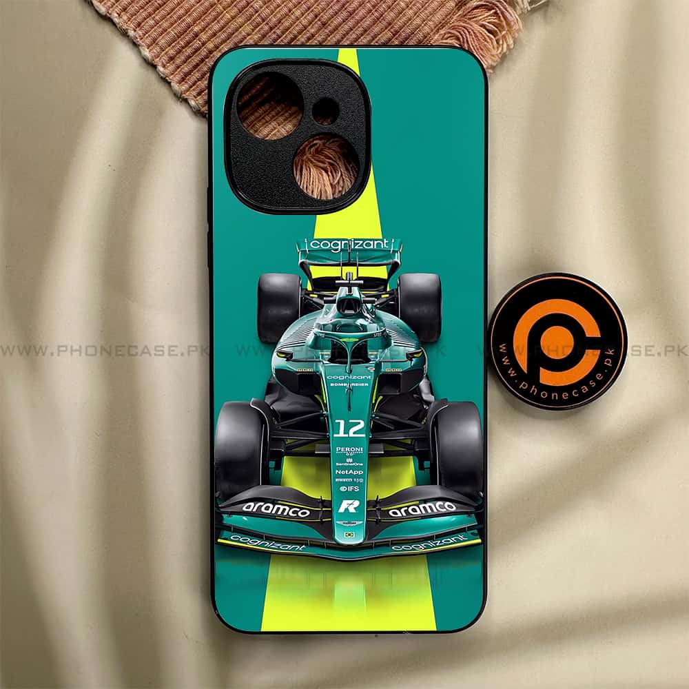 Tecno Spark 40C - Formula 1 Design Series - Premium Metal Printed soft Bumper shock Proof Case