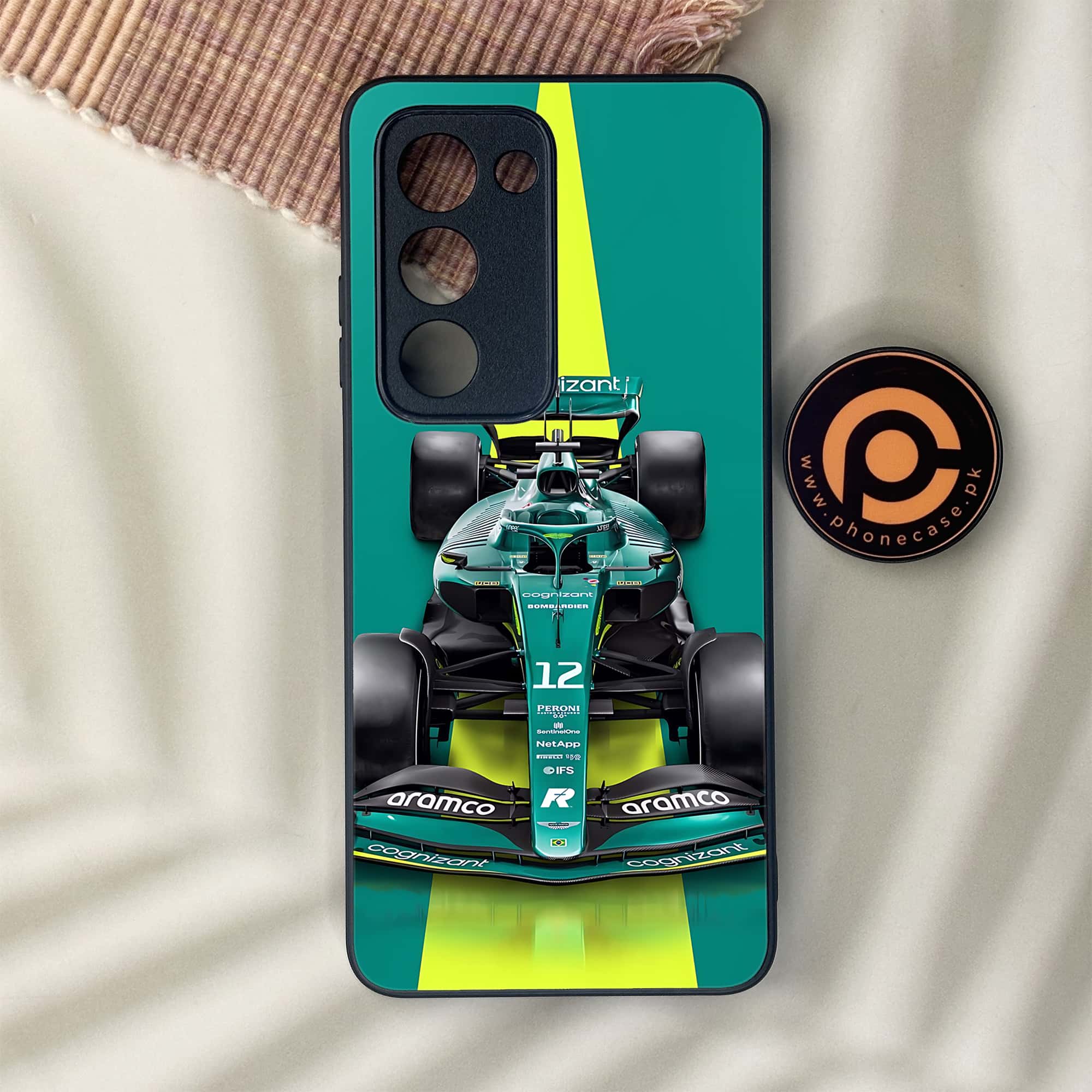Oppo A5 2025 - Formula 1 Design Series - Premium Metal Printed soft Bumper shock Proof Case