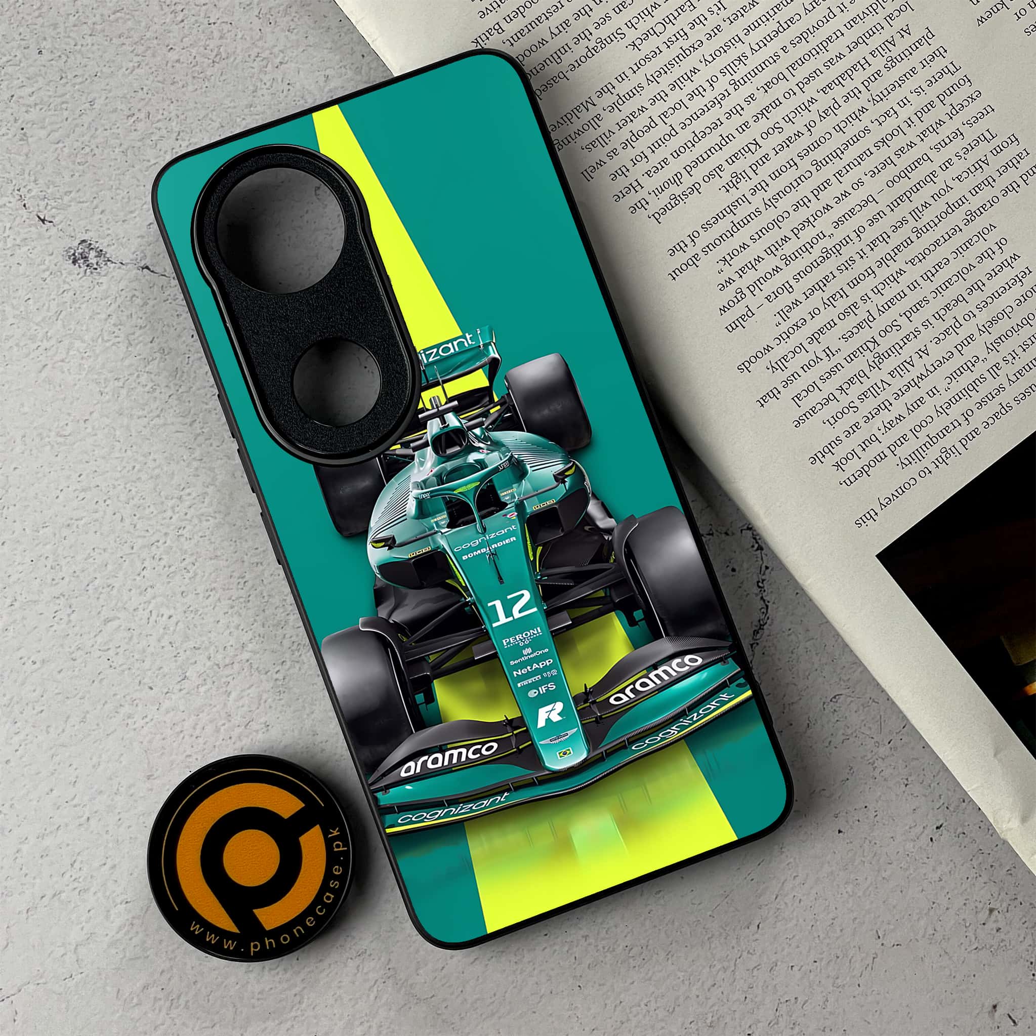 Vivo V50 - Formula 1 Design - Premium Metal Printed Soft Bumper Shockproof Case