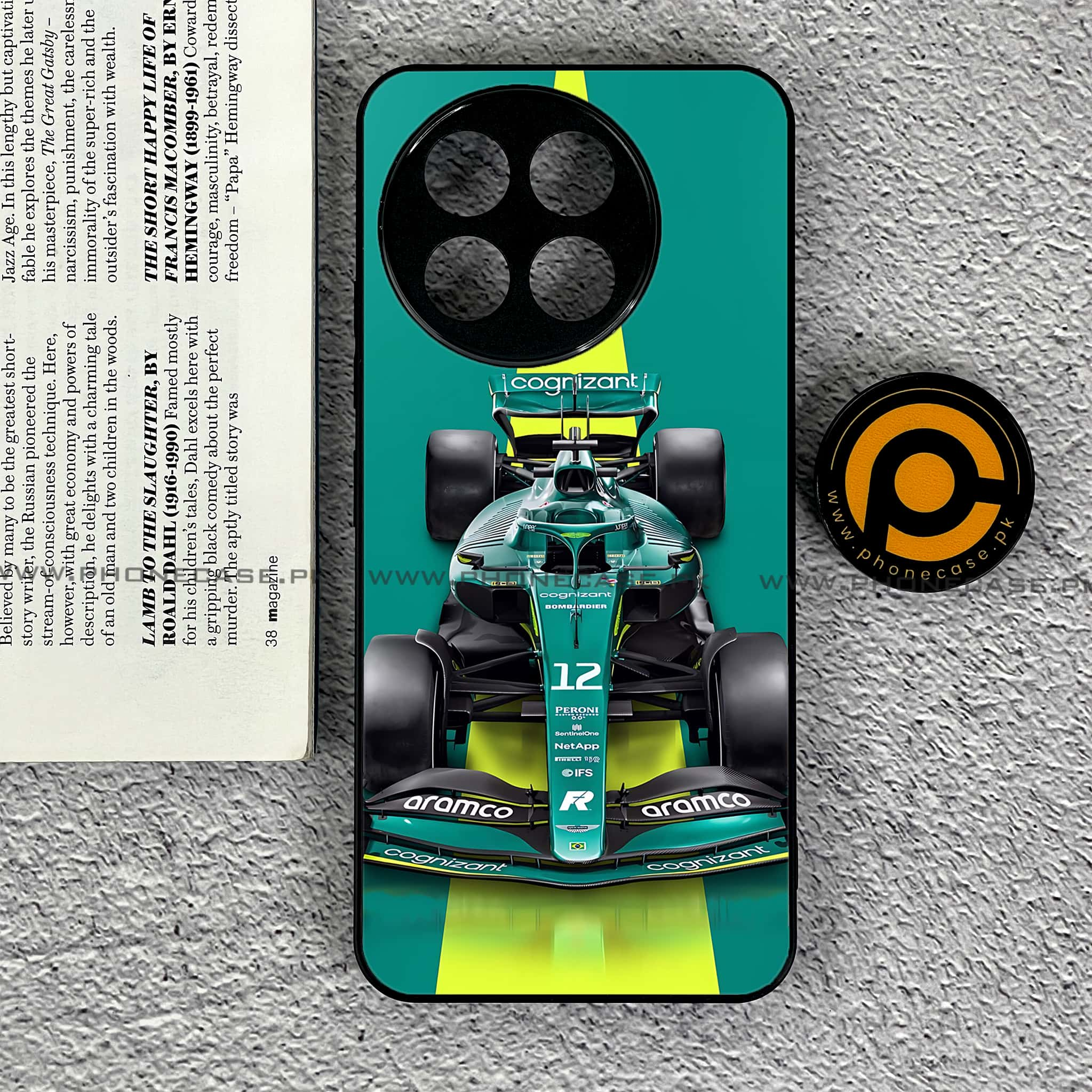 Tecno Spark 30 Pro - Formula 1 Design Series - Premium Printed Glass soft Bumper shock Proof Case