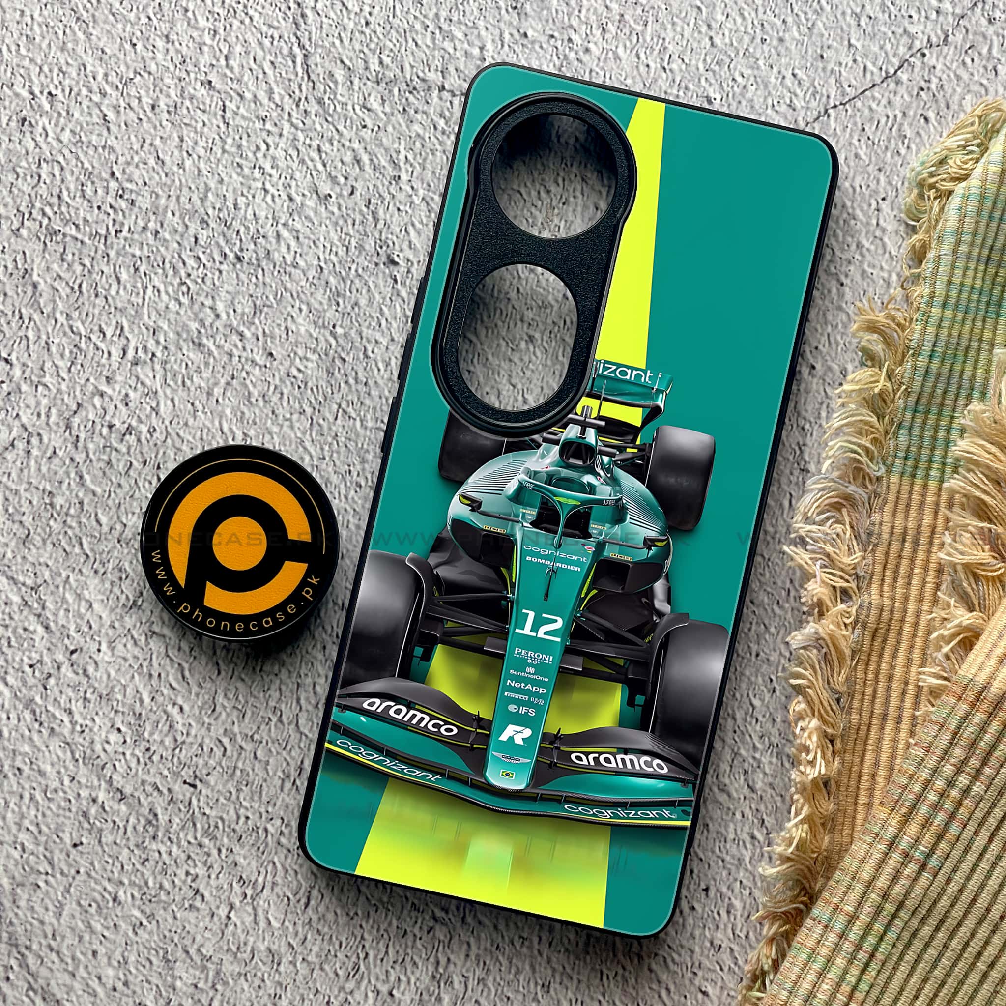 Vivo V40 Pro - Formula 1 Design - Premium Metal Printed soft Bumper shock Proof Case
