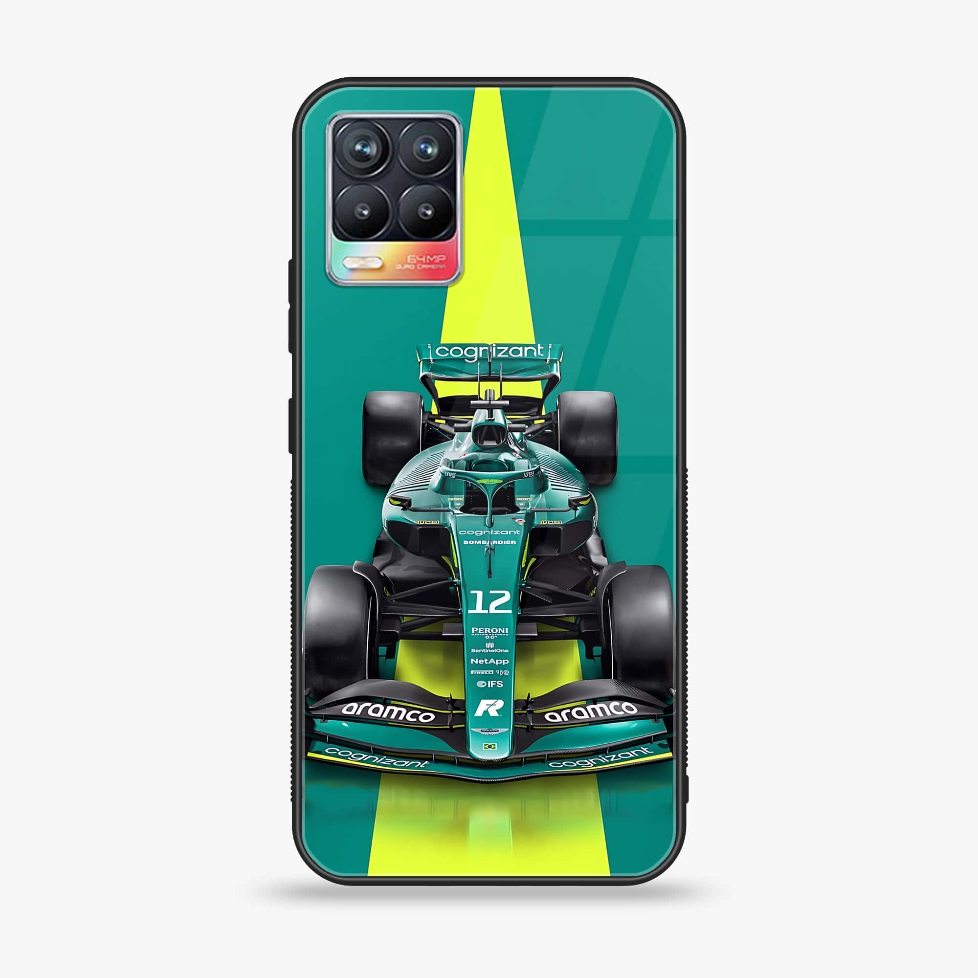 Realme 8 Pro - Formula 1 Design Series - Premium Printed Glass soft Bumper shock Proof Case