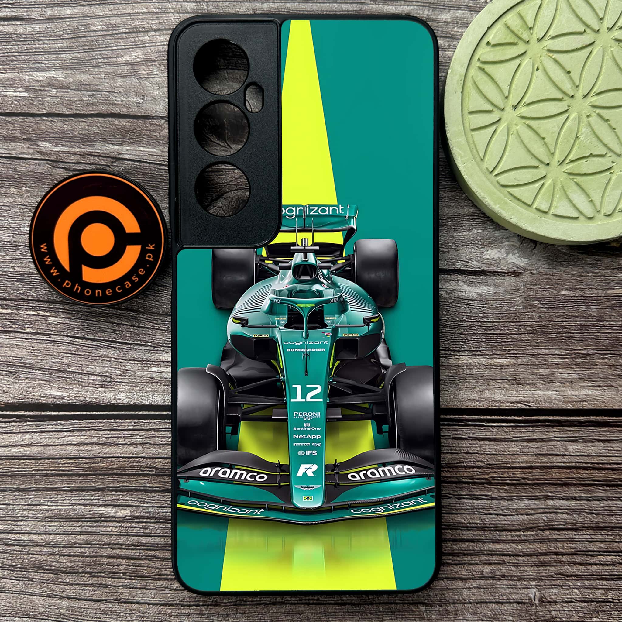 Realme C65  - Formula 1 Design Series - Premium Metal Printed soft Bumper shock Proof Case