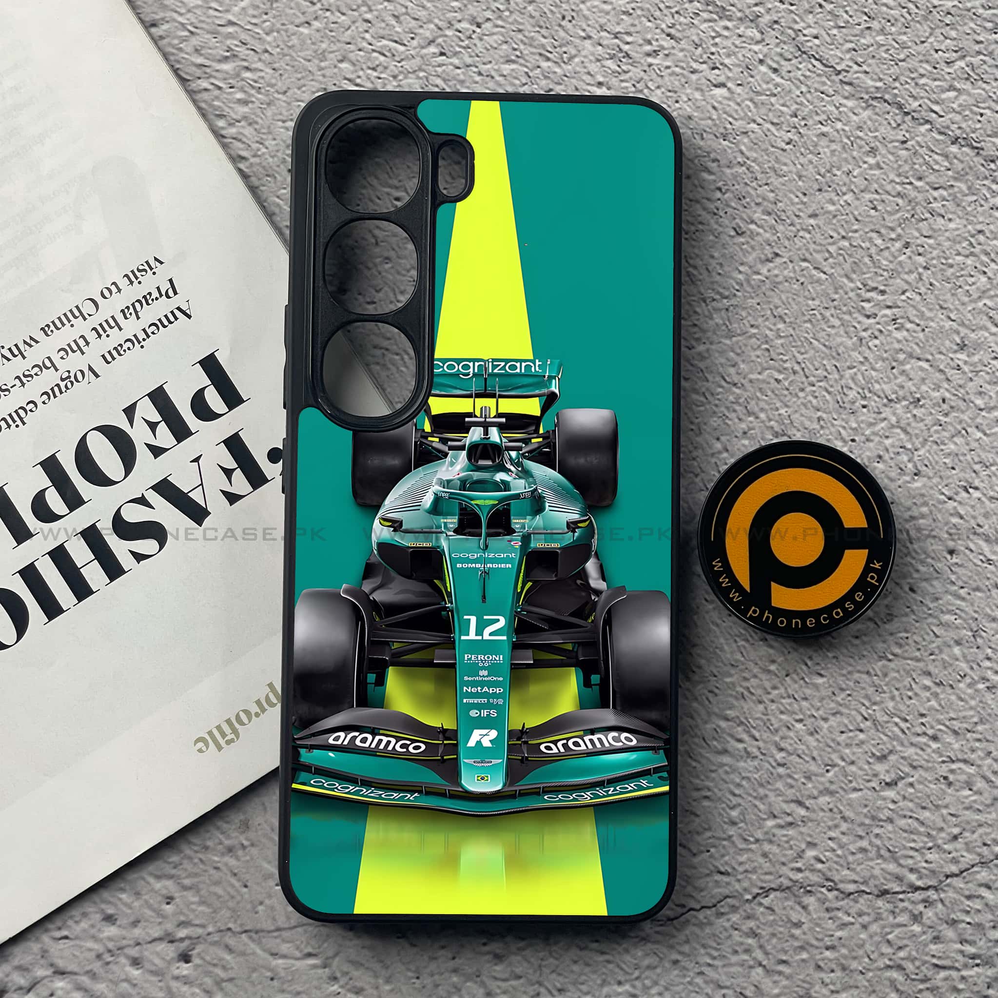 Vivo V40 Lite (IDN) - Formula 1 Design Series - Premium Metal Printed soft Bumper Shock Proof Case