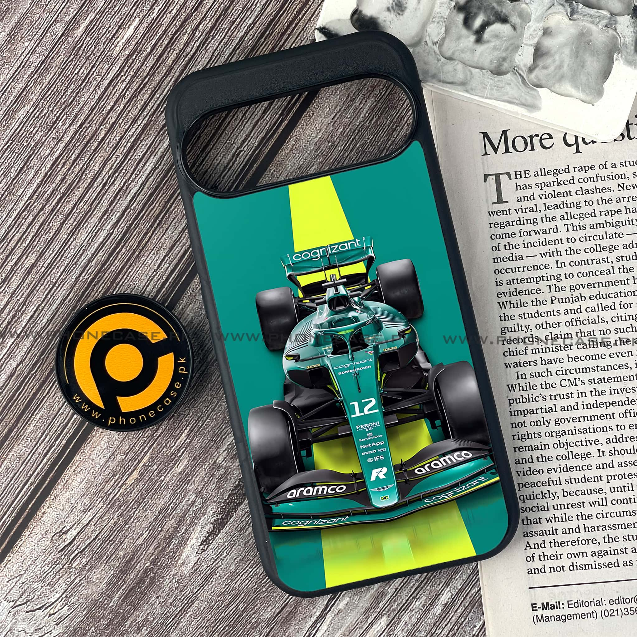 Google Pixel 9- Formula 1 Design Series - Premium Printed Glass soft Bumper shock Proof Case