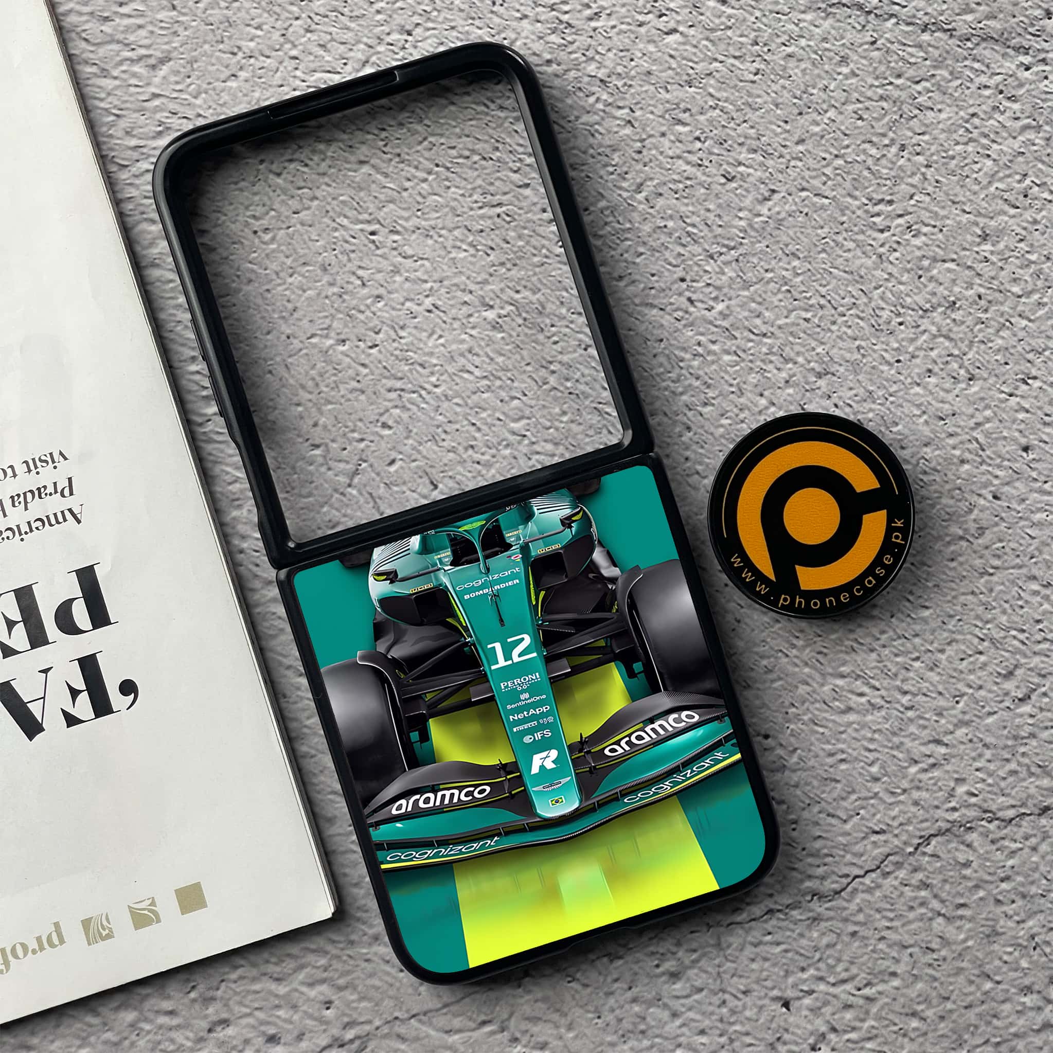 Xiaomi Mix Flip - Formula 1 Design Series - Premium Metal  Printed soft Bumper shock Proof Case
