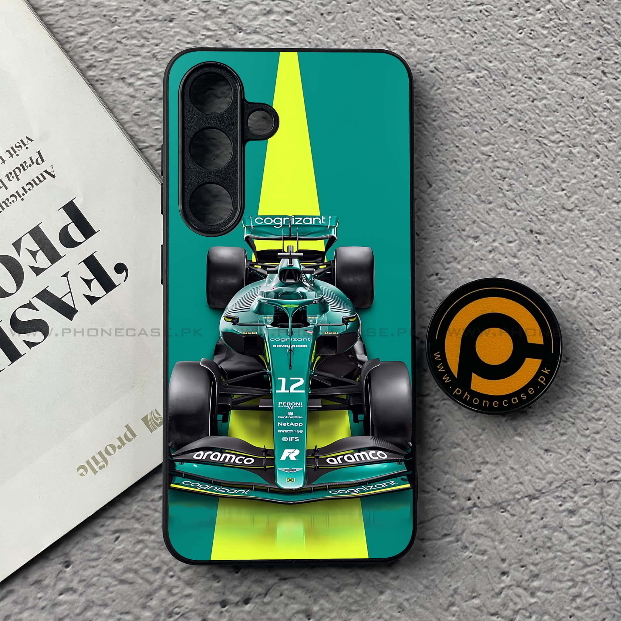 Samsung Galaxy S25 FE - Formula 1 Design Series - Premium Metal Printed soft Bumper shock Proof Case