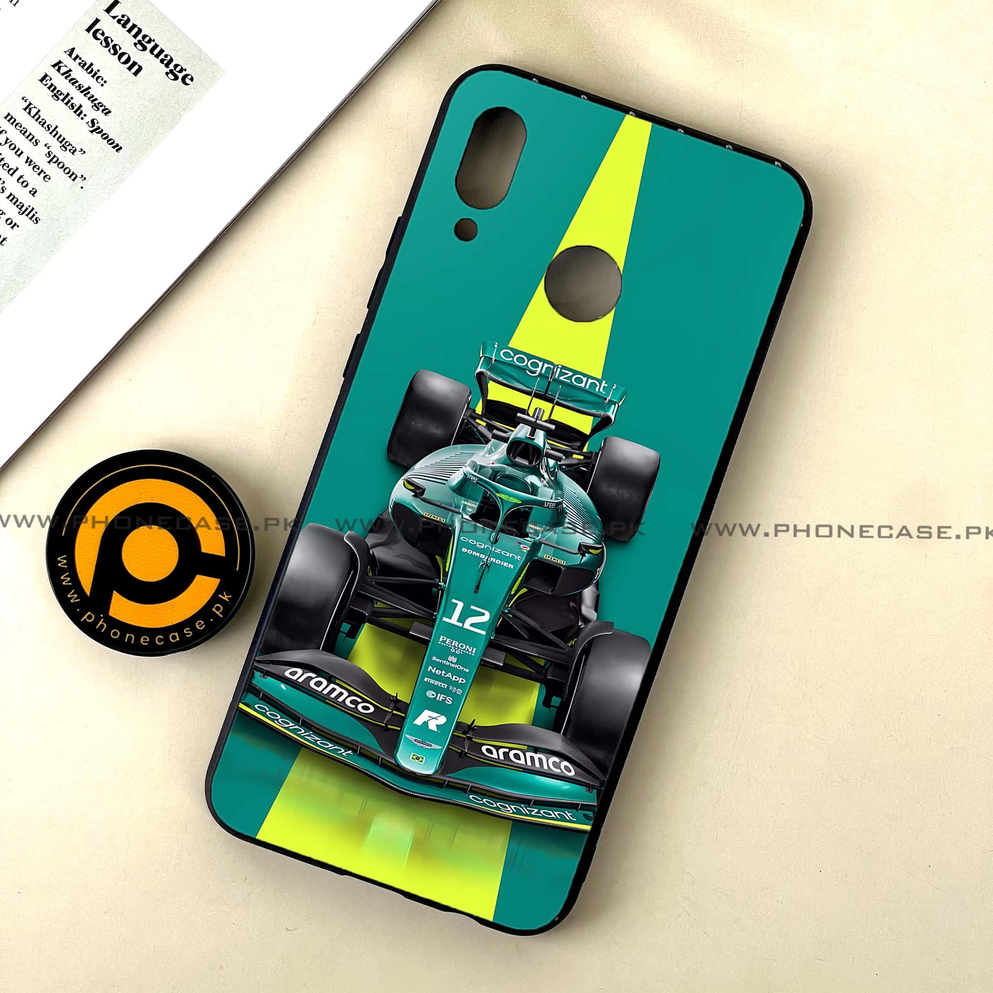 Huawei Nova 3 - Formula 1 Design Series - Premium Printed Glass soft Bumper shock Proof Case