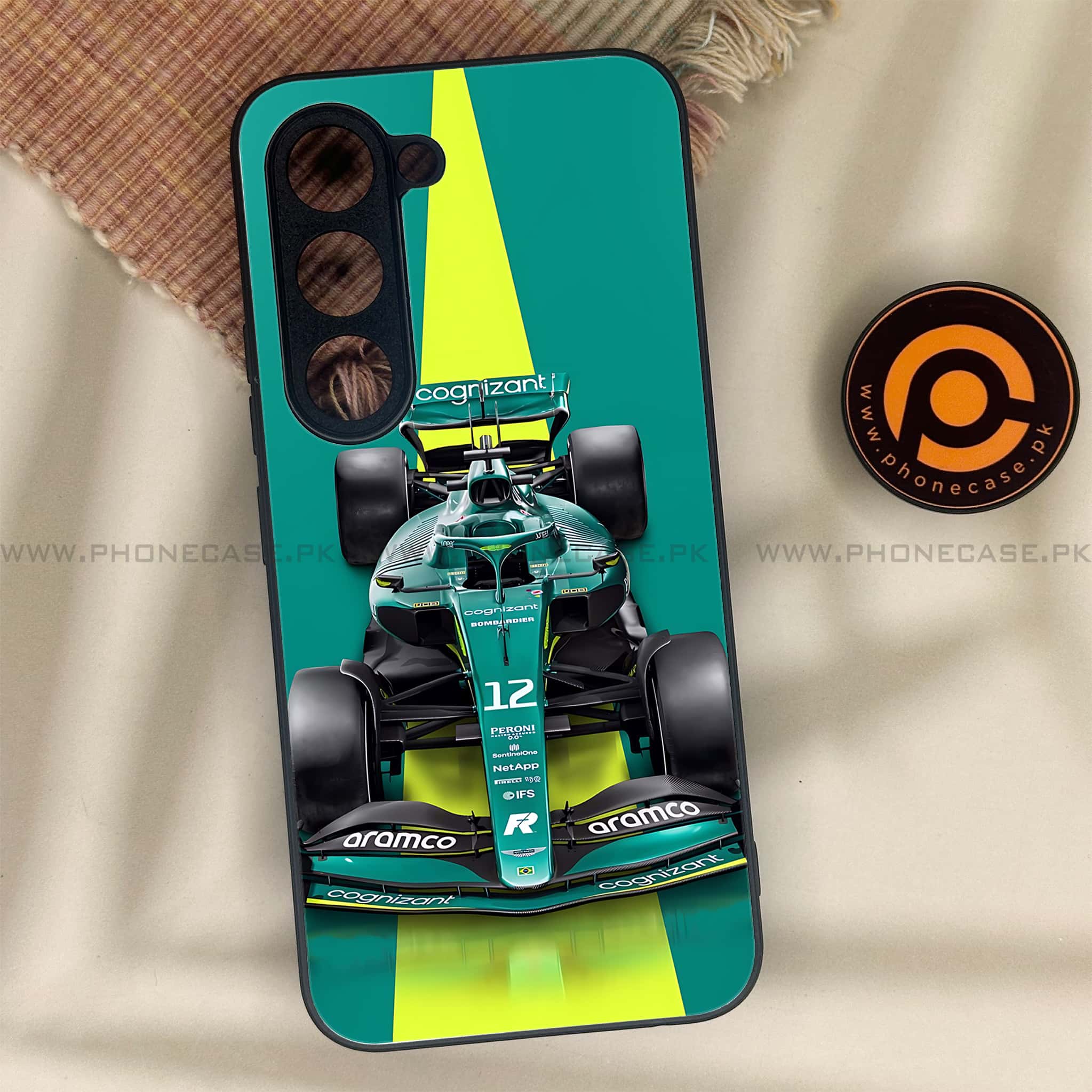 Tecno Spark 40 Pro - Formula 1 Design Series - Premium Metal Printed soft Bumper shock Proof Case