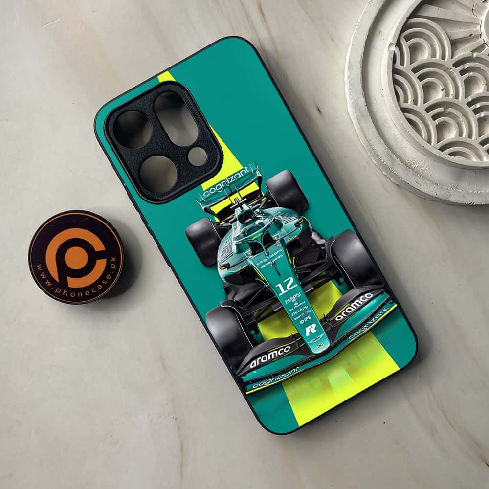 Oppo Reno 14 5G - Formula 1 Design Series - Premium Metal Printed soft Bumper shock Proof Case
