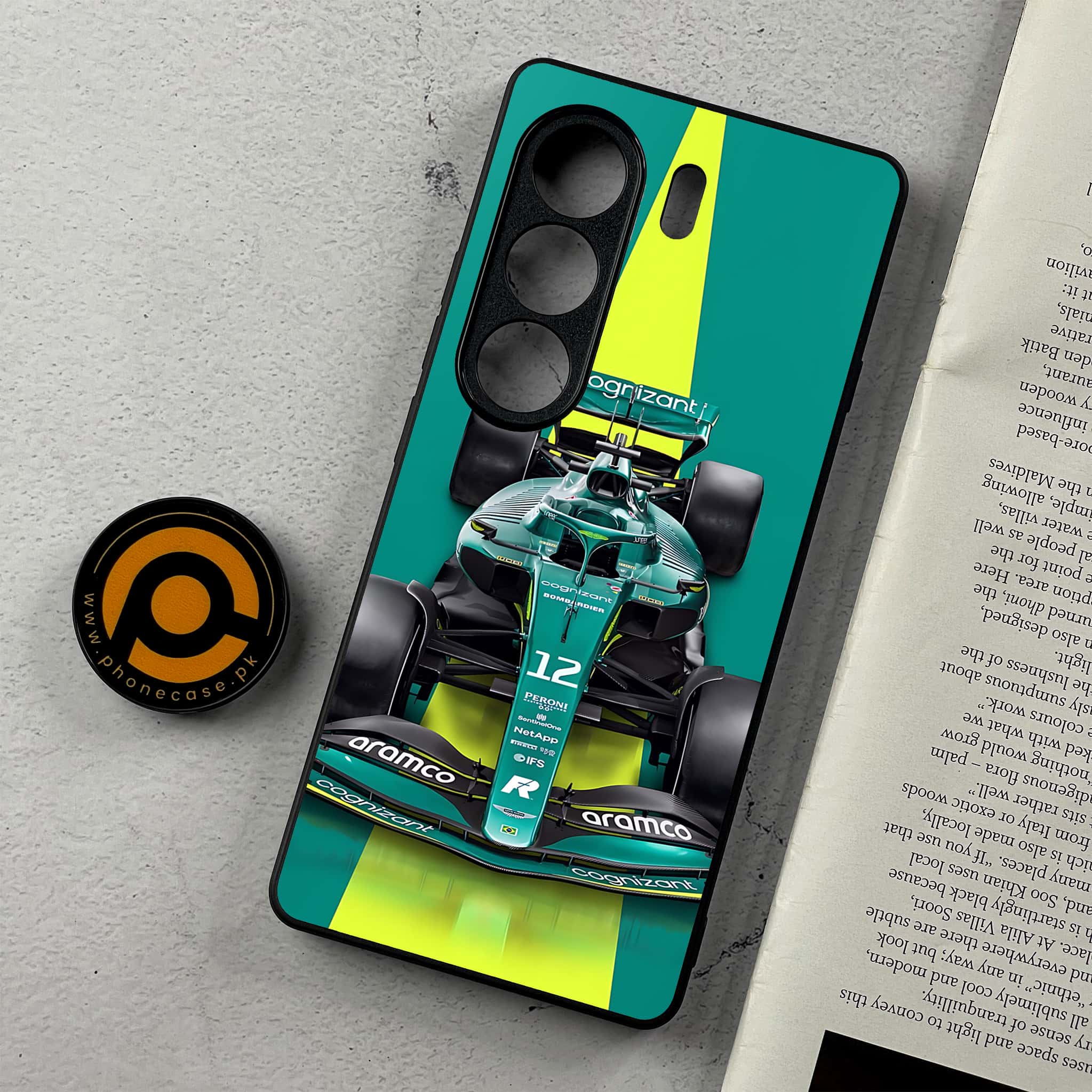 Tecno Camon 40 - Formula 1 Design Series - Premium Metal Printed Soft Bumper Shockproof Case