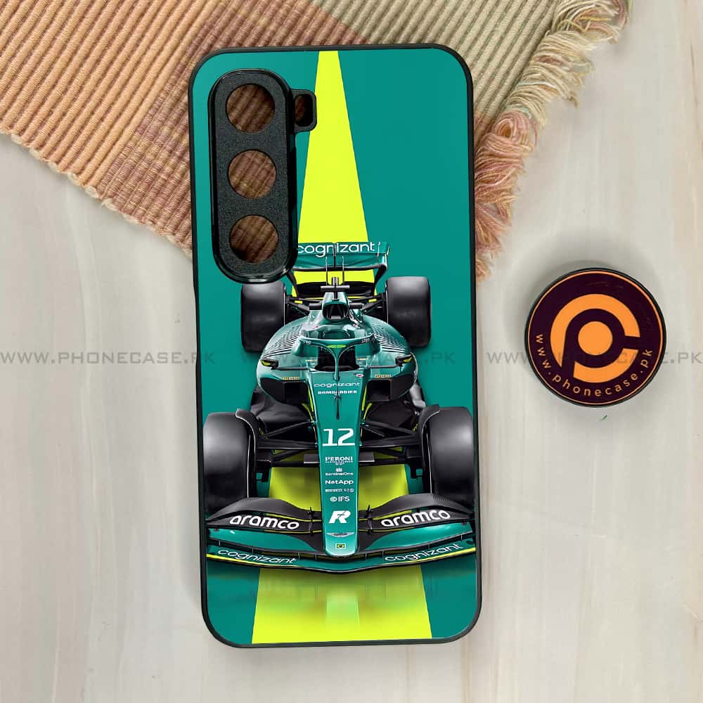 Infinix Hot 60i - Formula 1 Design Series - Premium Metal Printed soft Bumper shock Proof Case