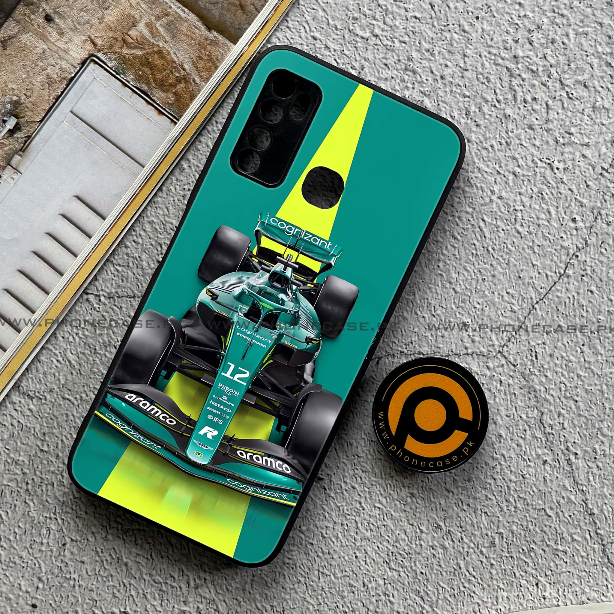 Infinix Note 7 Lite - Formula 1 Design - Premium Printed Metal soft Bumper shock Proof Case