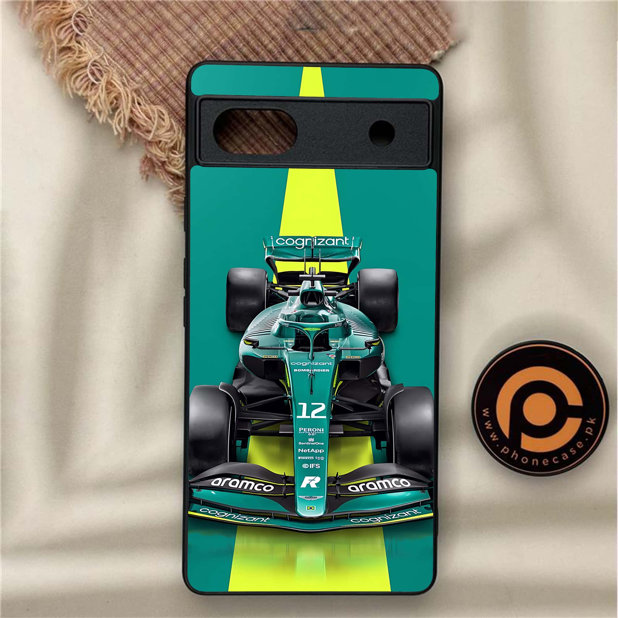 Google Pixel 6A - Formula 1 Design - Premium Metal Printed soft Bumper Shock Proof Case