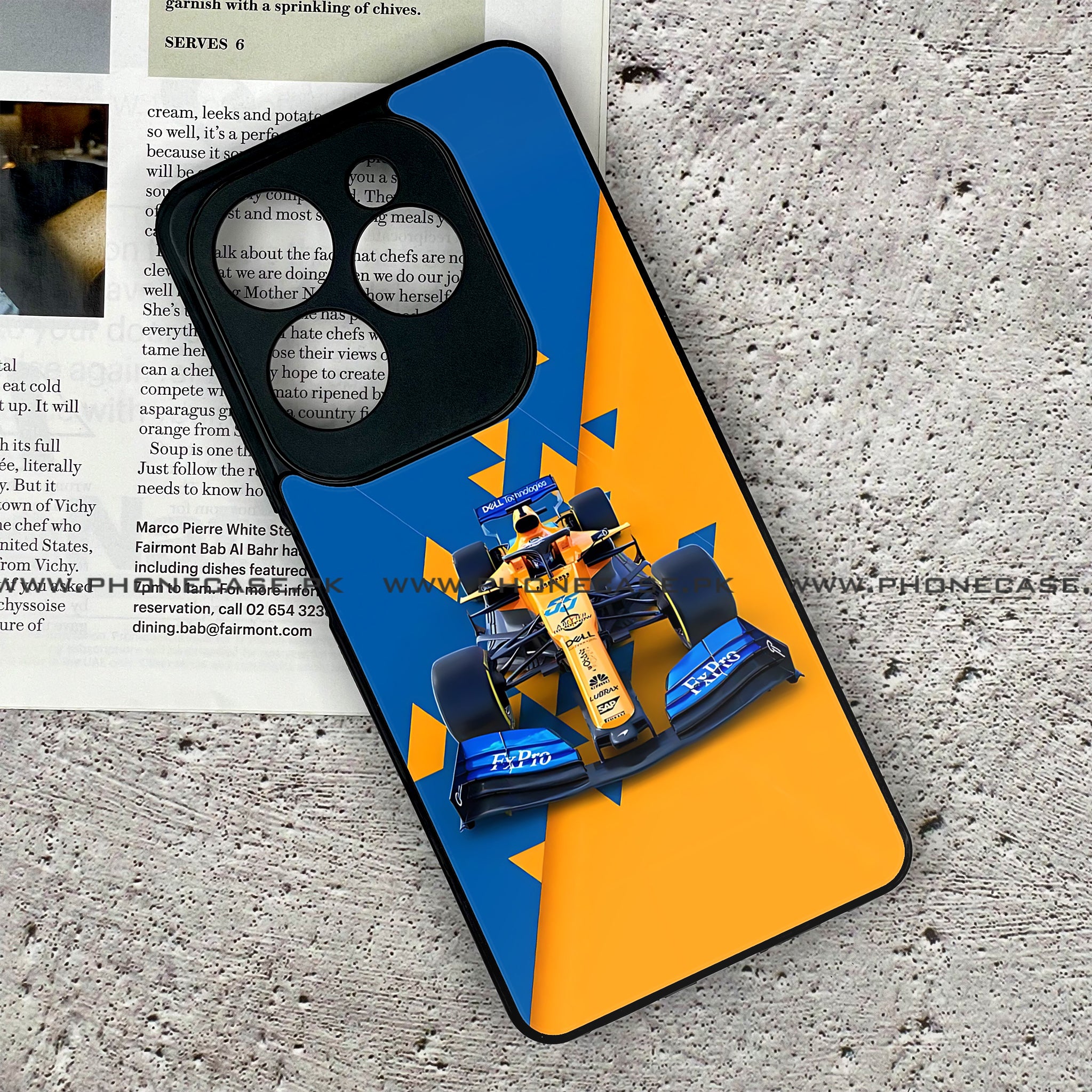 Infinix Hot 40 - Formula 1 Design Series - Premium Metal Printed soft Bumper Shock Proof Case