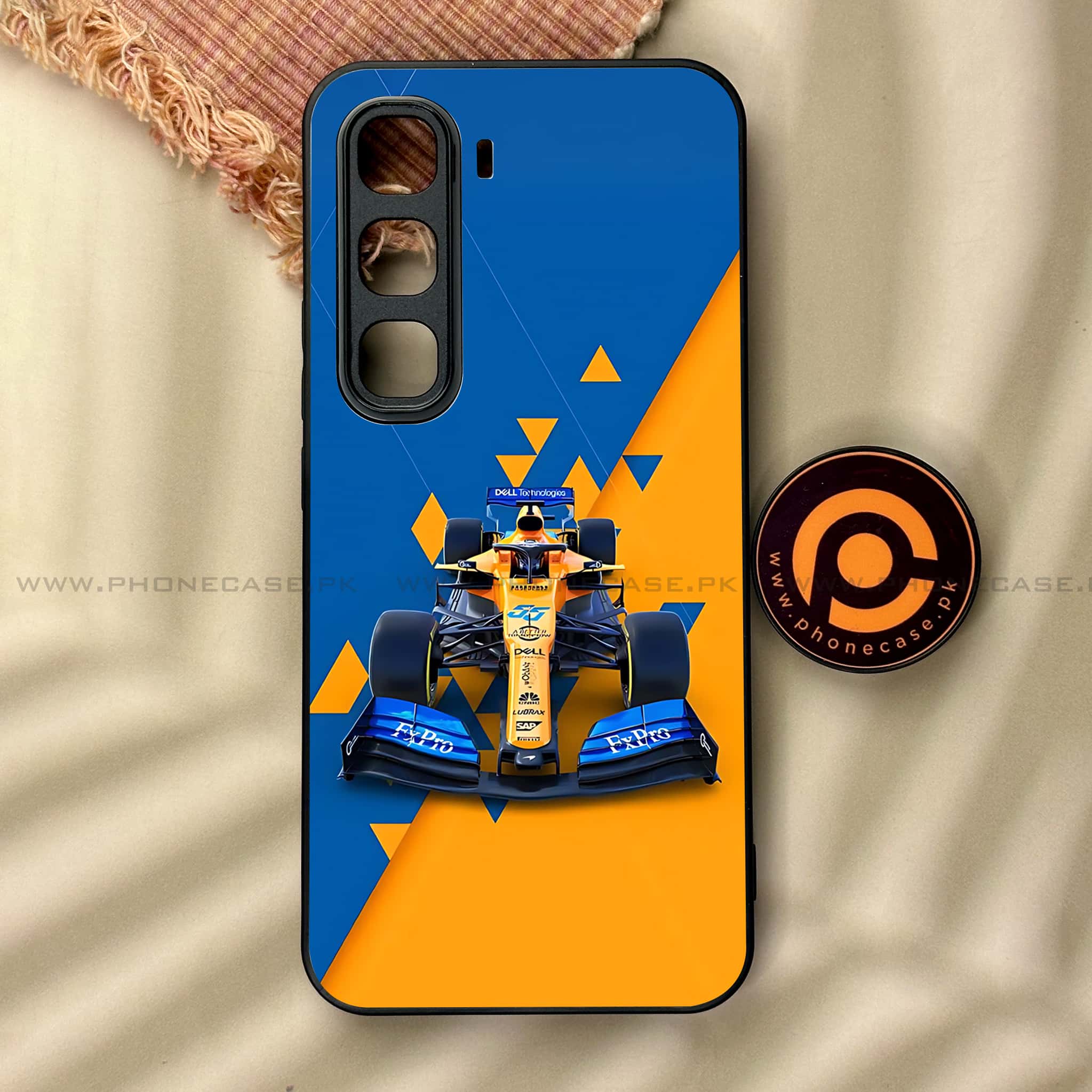 Infinix Hot 60 Pro - Formula 1 Design Series - Premium Metal Printed soft Bumper shock Proof Case