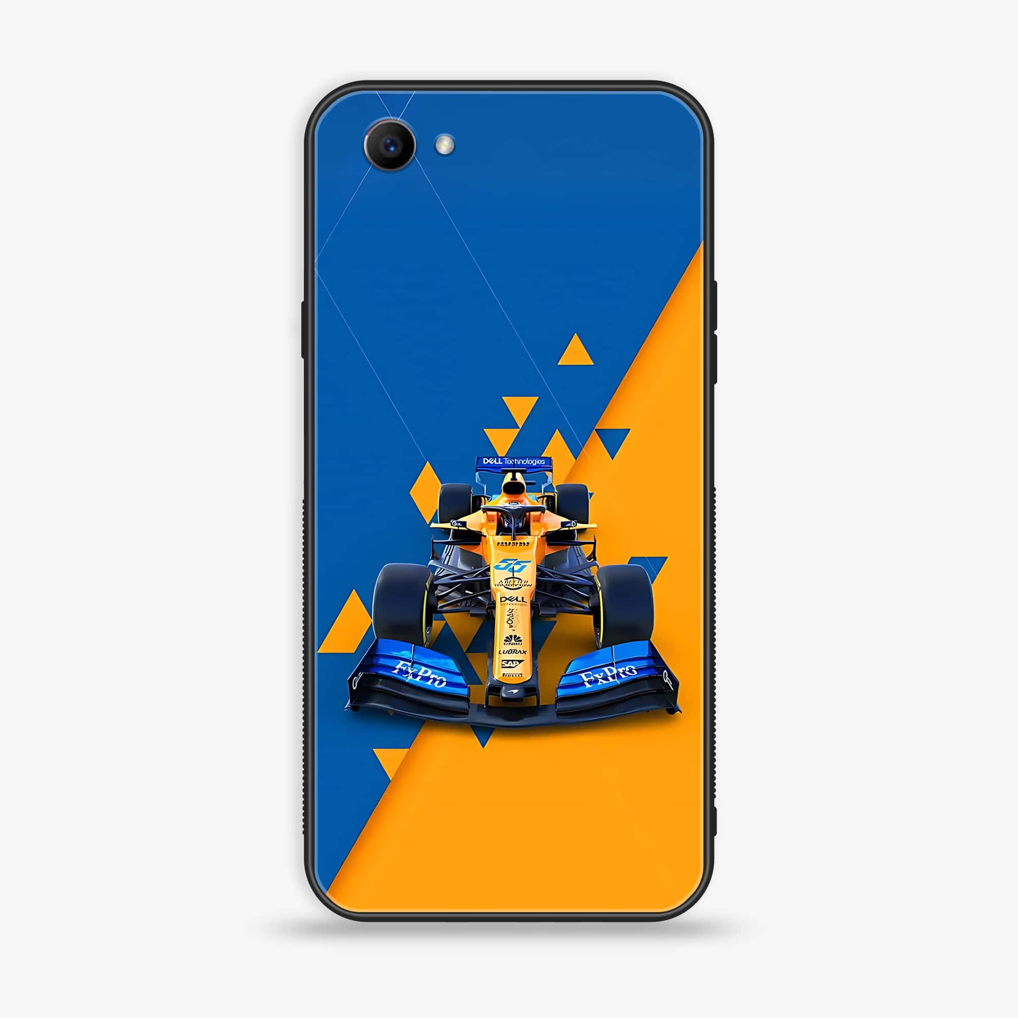 Oppo F7 Youth - Formula 1 Design Series - Premium Printed Glass soft Bumper shock Proof Case