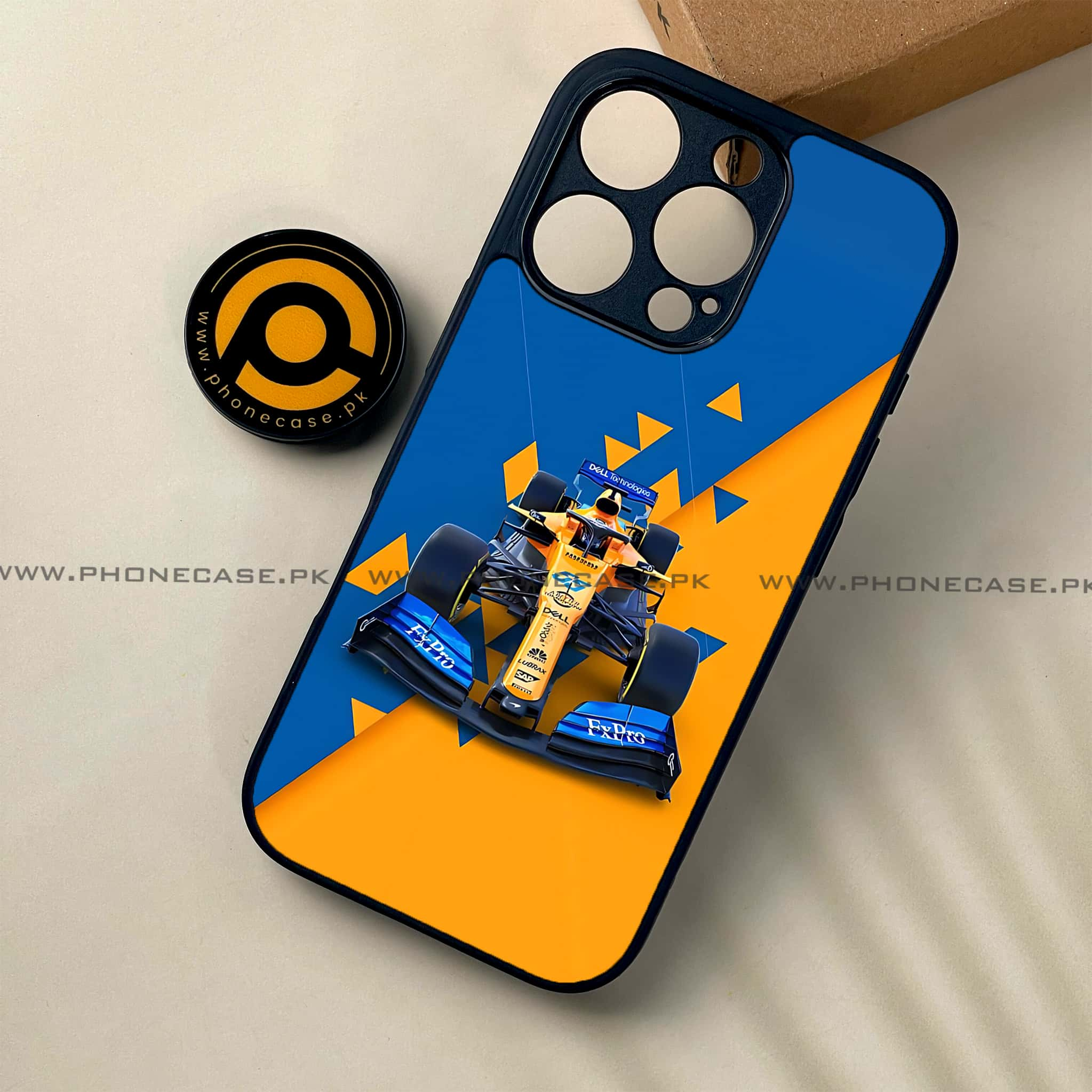 iPhone 16 Pro - Formula 1 Design - Premium Printed Glass soft Bumper shock Proof Case