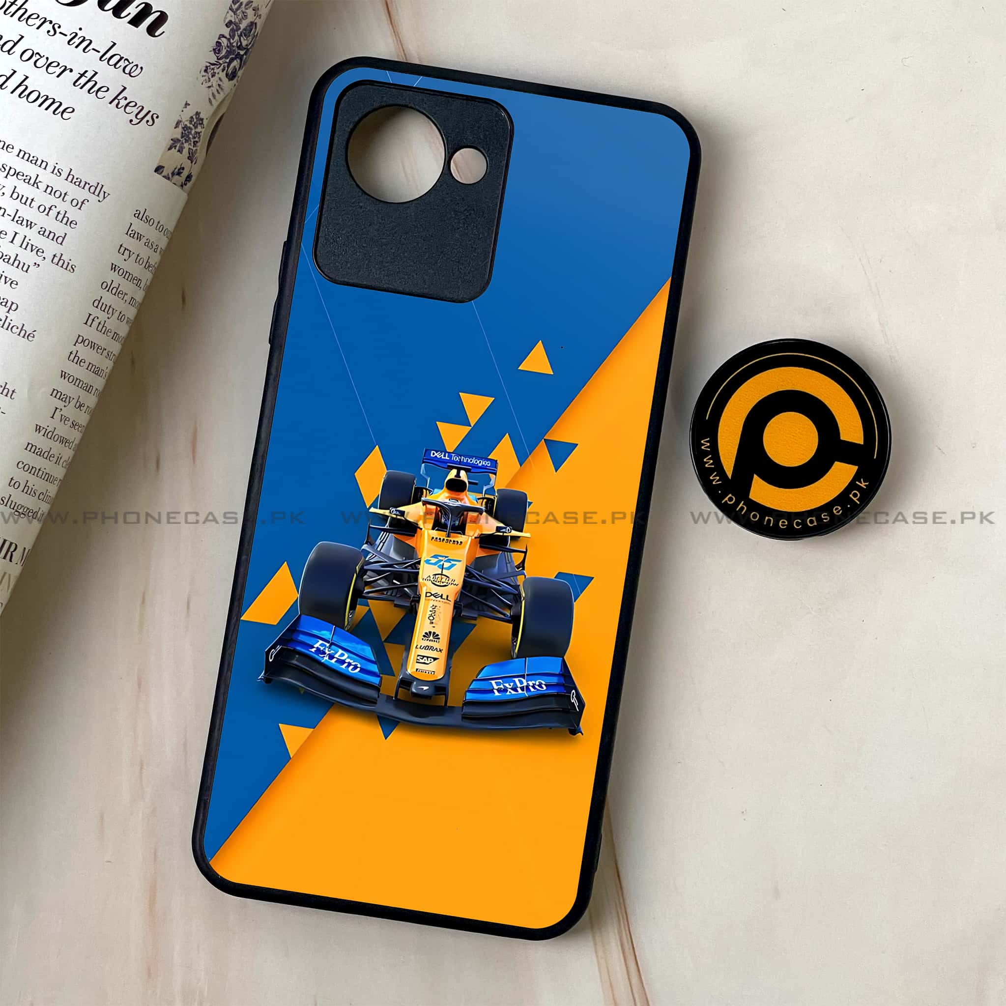 Realme C30 - Formula 1 Design Series - Premium Printed Glass soft Bumper shock Proof Case