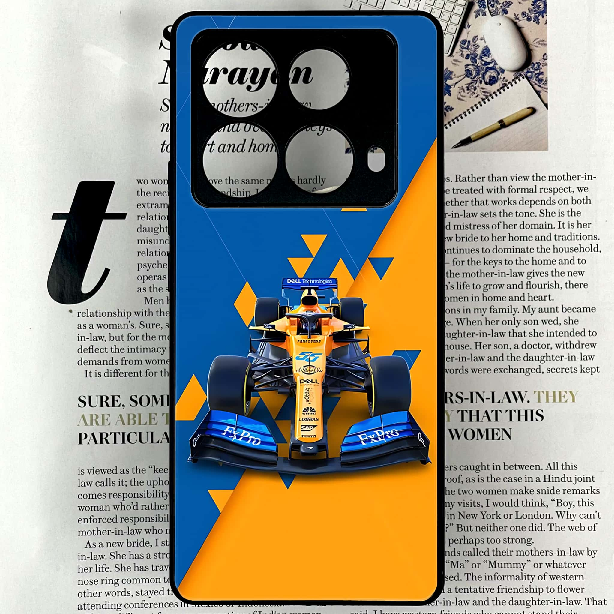 Infinix Note 40 4G - Formula 1 Design Series - Premium Printed Glass soft Bumper shock Proof Case