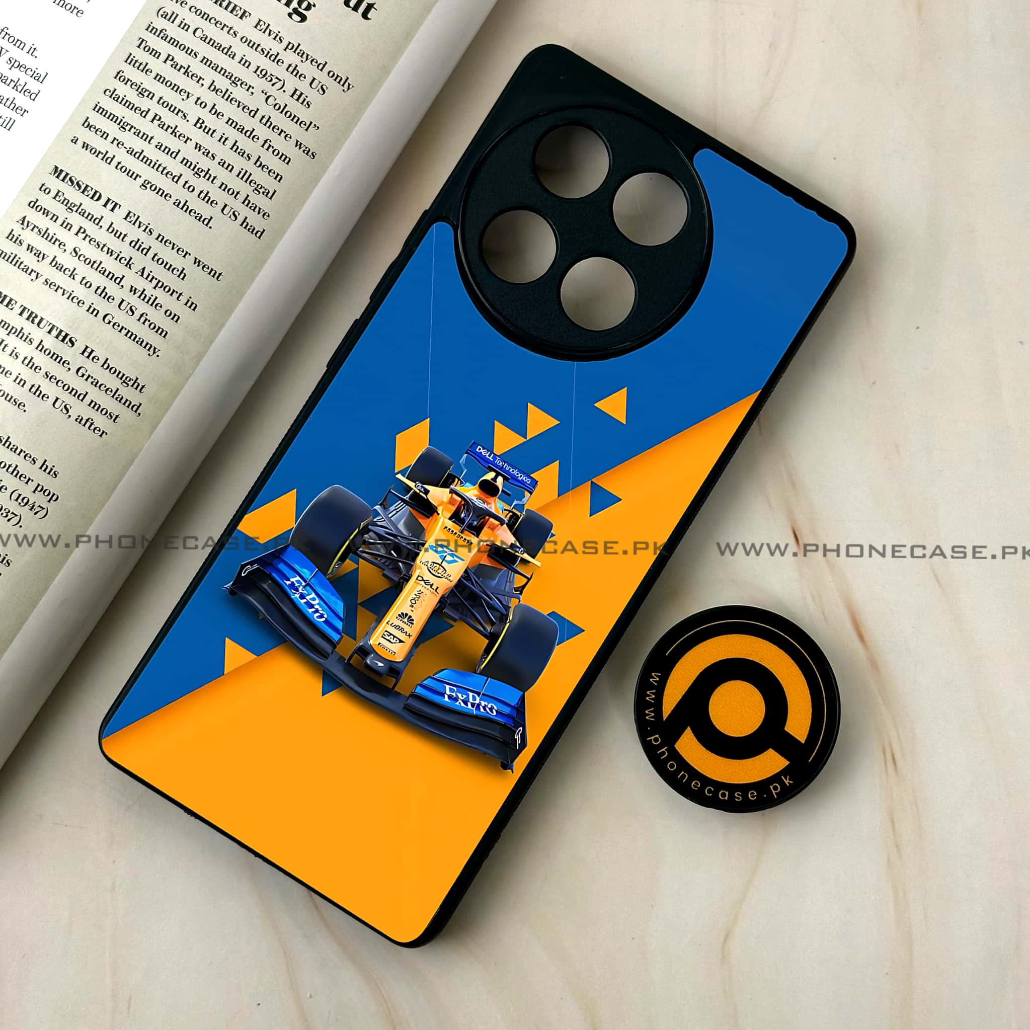 Tecno Camon 30s - Formula 1 Design - Premium Metal Printed soft Bumper shock Proof Case