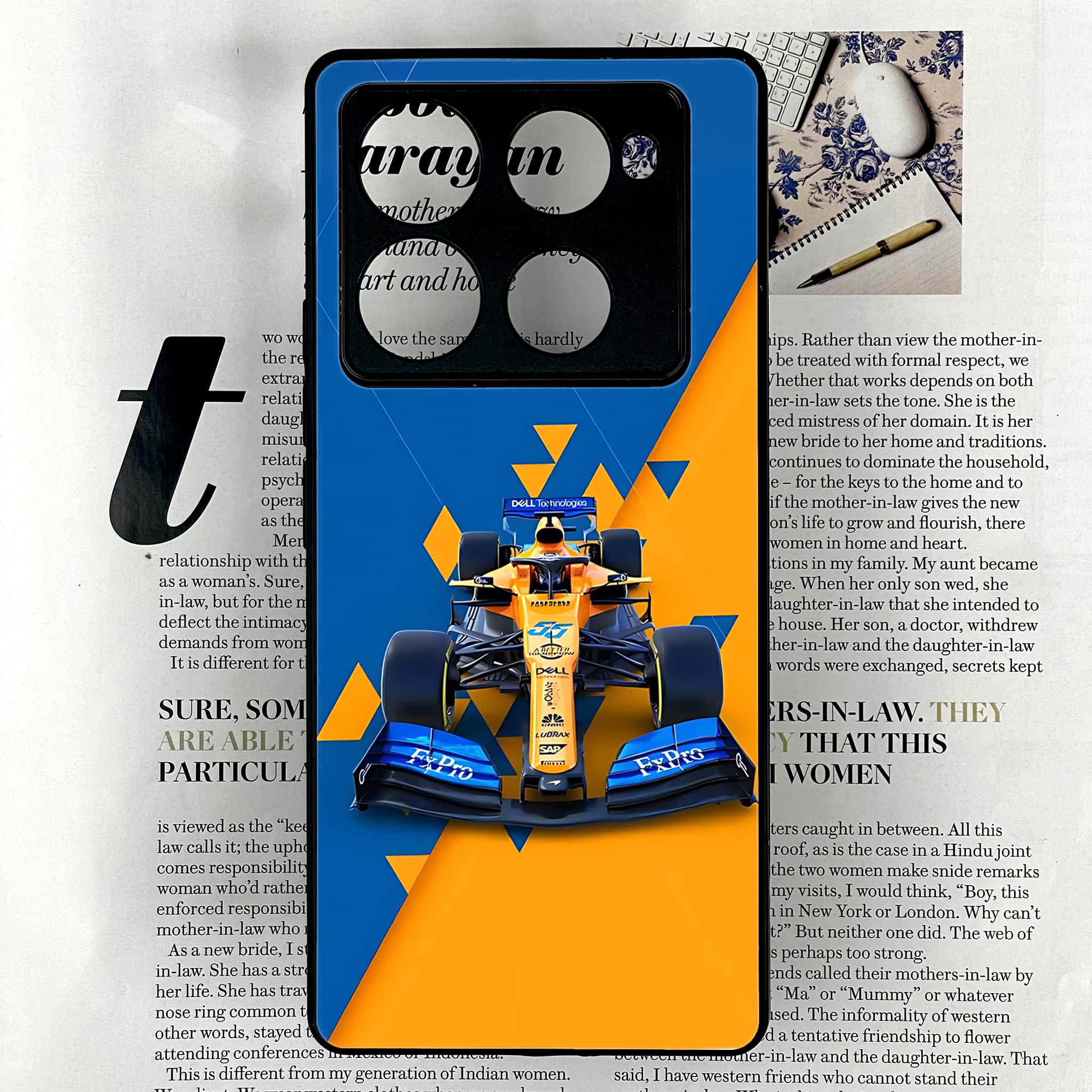 Infinix Note 40 Pro Plus - Formula 1 Design Series - Premium Metal Printed soft Bumper shock Proof Case