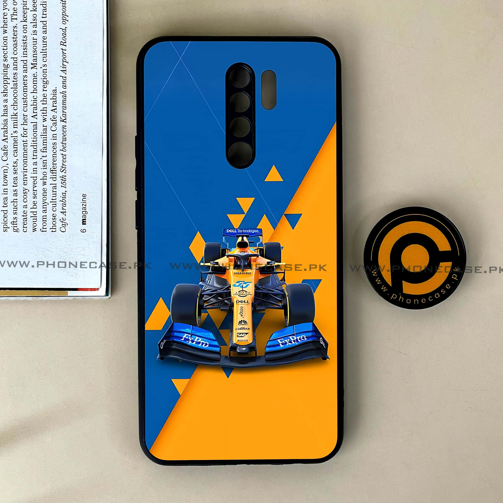 Xiaomi Redmi 9 - Formula 1 Design Series - Premium Printed Glass soft Bumper shock Proof Case