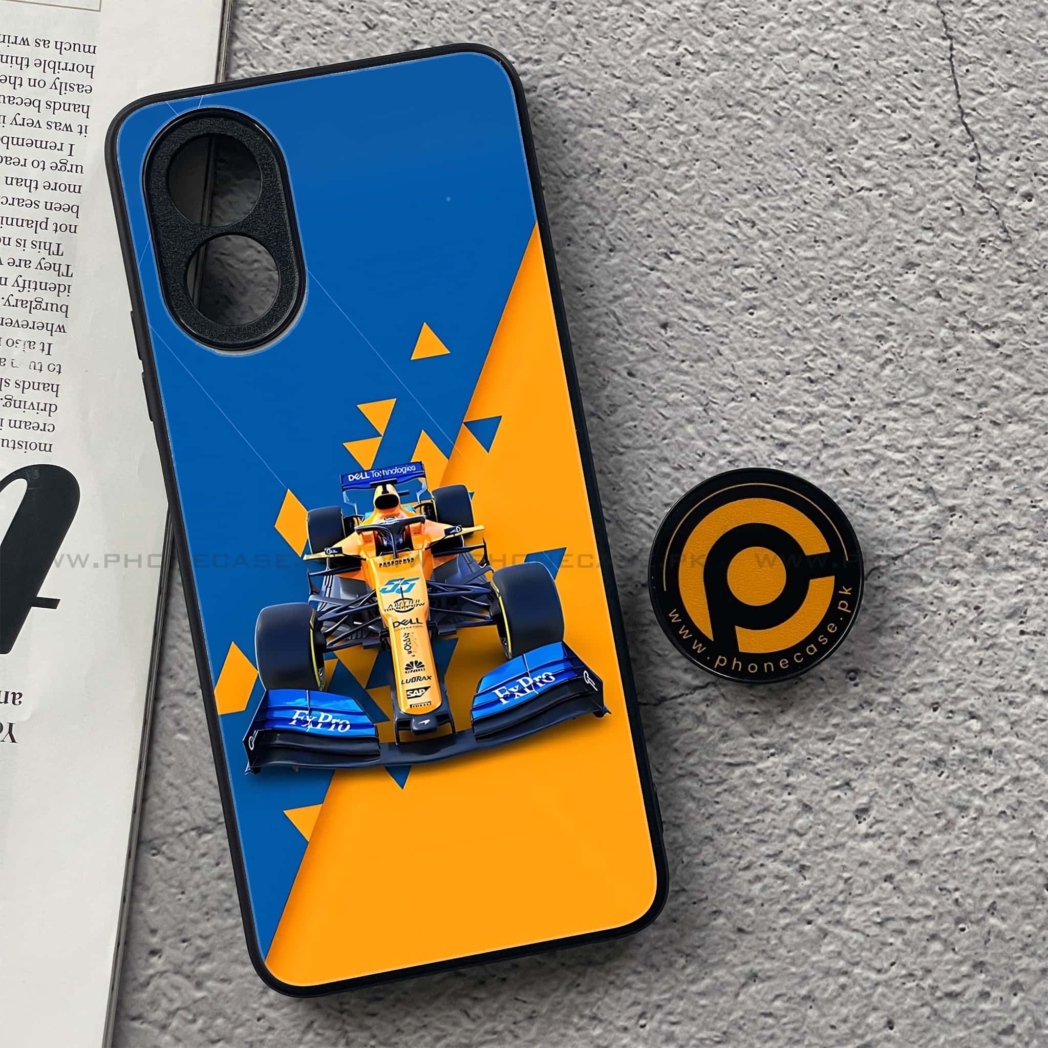 Oppo A18 4G - Formula 1 Design Series - Premium Metal  Printed soft Bumper shock Proof Case