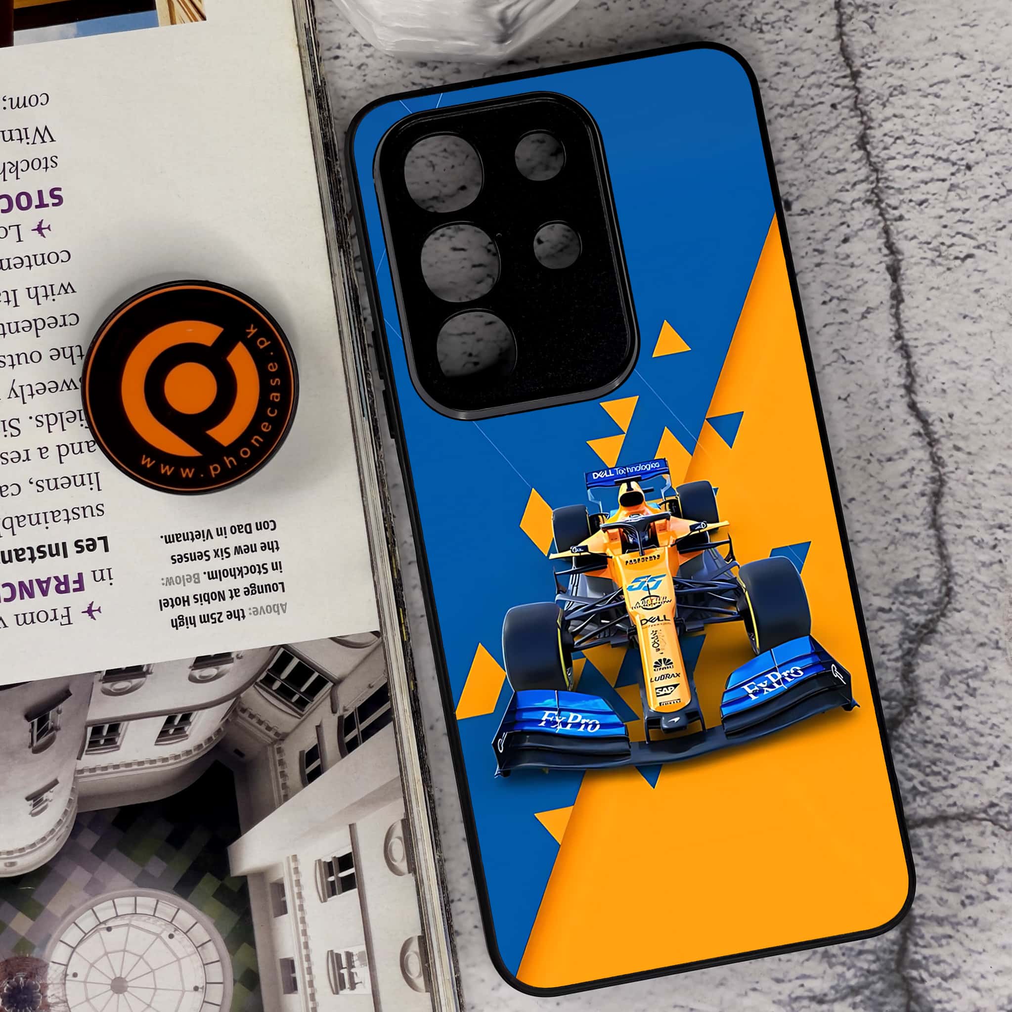 Vivo Y29 4G - Formula 1 Design Series - Premium Metal Printed soft Bumper Shock Proof Case  CS-35198