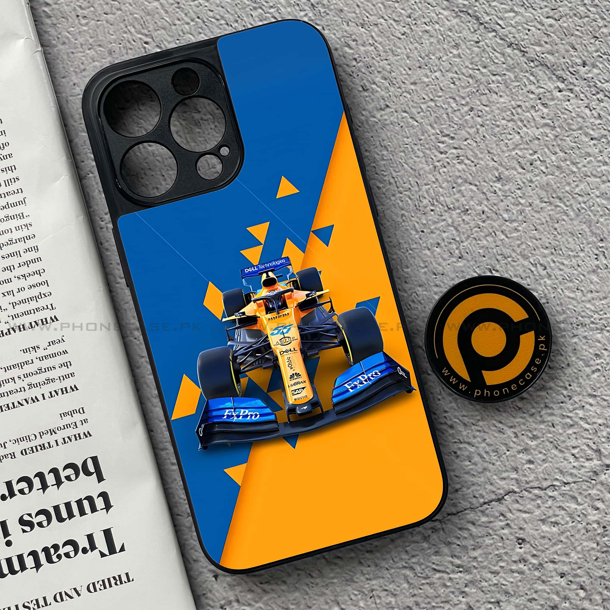 iPhone 15 Pro - Formula 1 Design Series - Premium Metal Printed soft Bumper shock Proof Case
