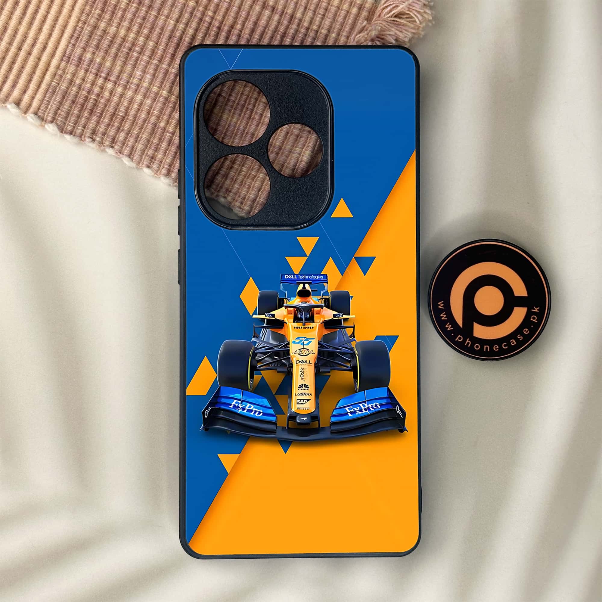Realme GT 6 - Formula 1 Design Series - Premium Metal Printed soft Bumper shock Proof Case