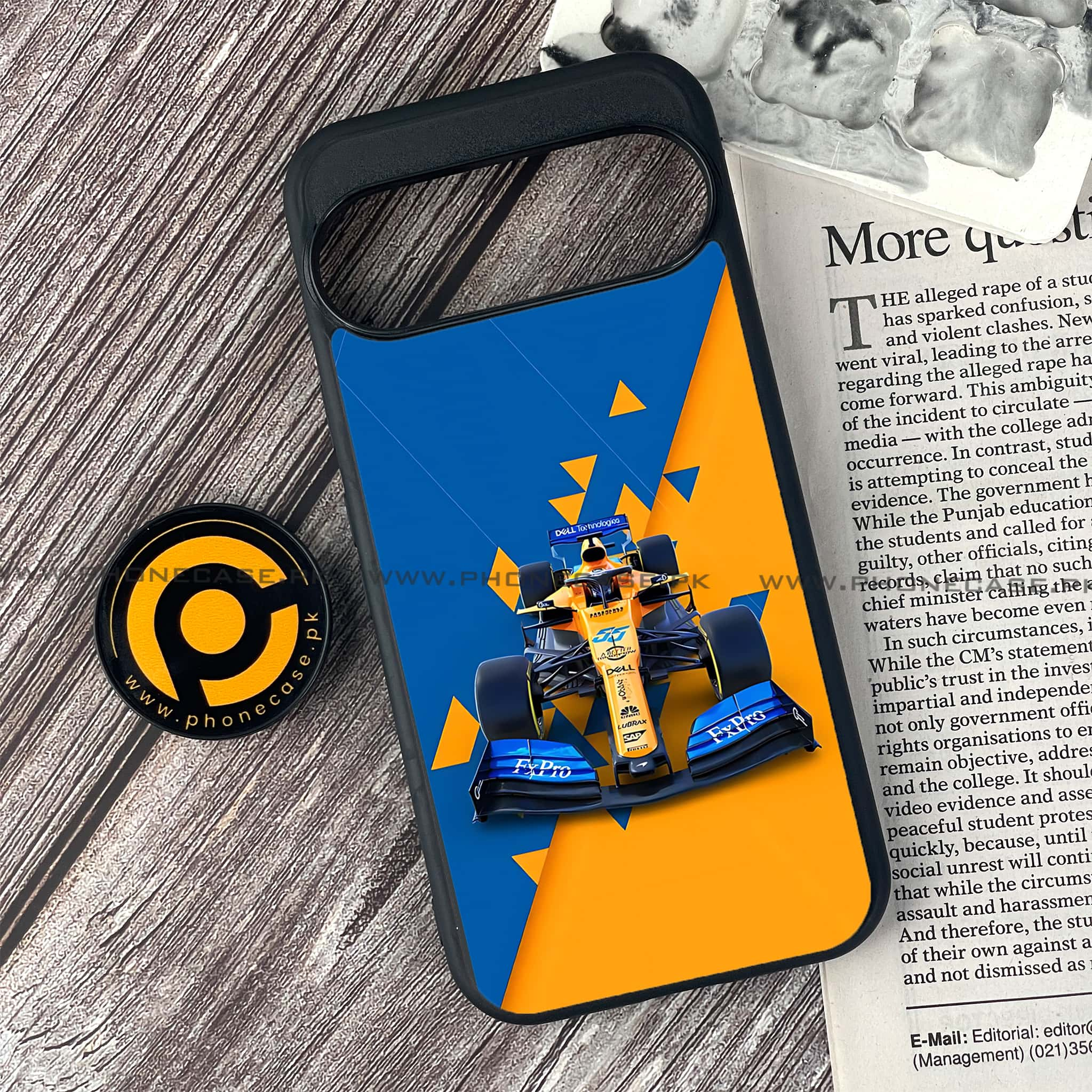 Google Pixel 9- Formula 1 Design Series - Premium Printed Glass soft Bumper shock Proof Case