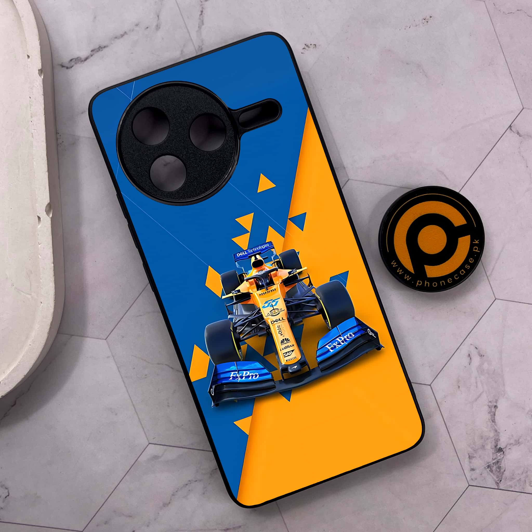 Xiaomi Poco F7 Pro 5G - Formula 1 Design Series - Premium Metal Printed soft Bumper shock Proof Case