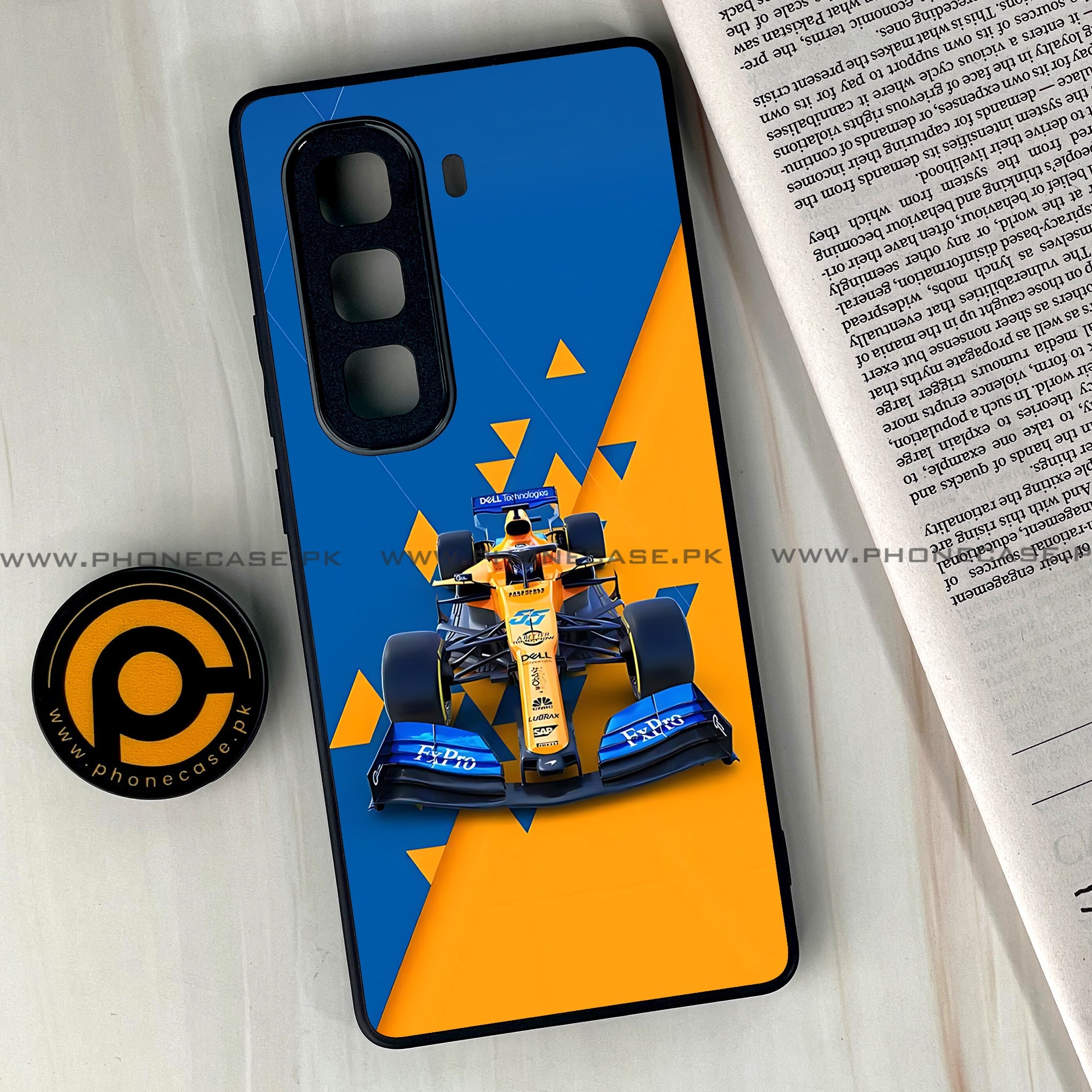 Infinix Hot 60 Pro Plus - Formula 1 Design Series - Premium Metal Printed soft Bumper shock Proof Case