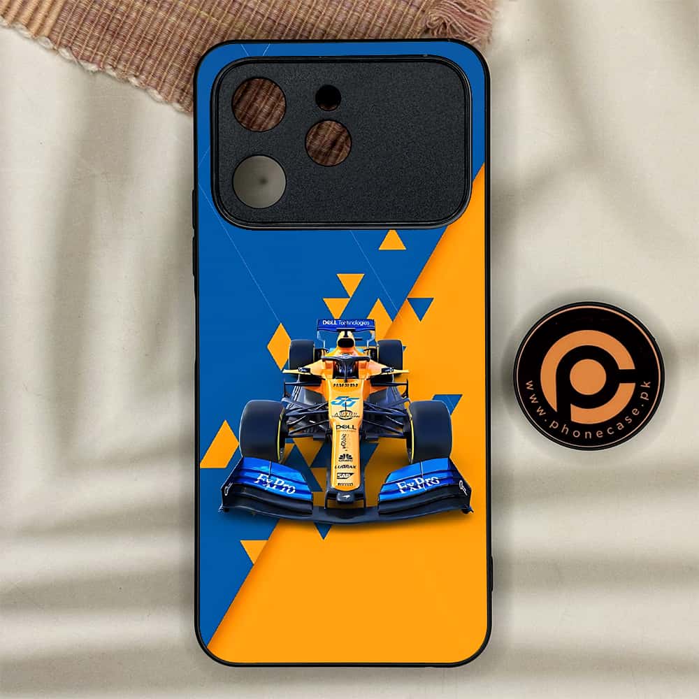 Tecno Spark 40 - Formula 1 Design Series - Premium Metal Printed soft Bumper shock Proof Case