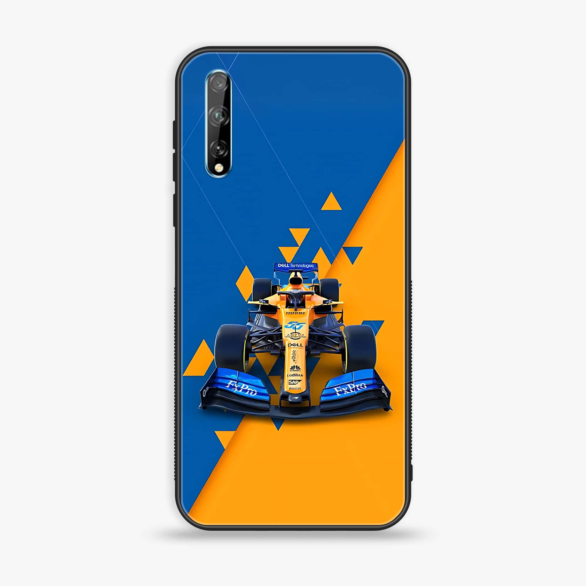Huawei Y8p - Formula 1 Design Series - Premium Printed Glass soft Bumper shock Proof Case