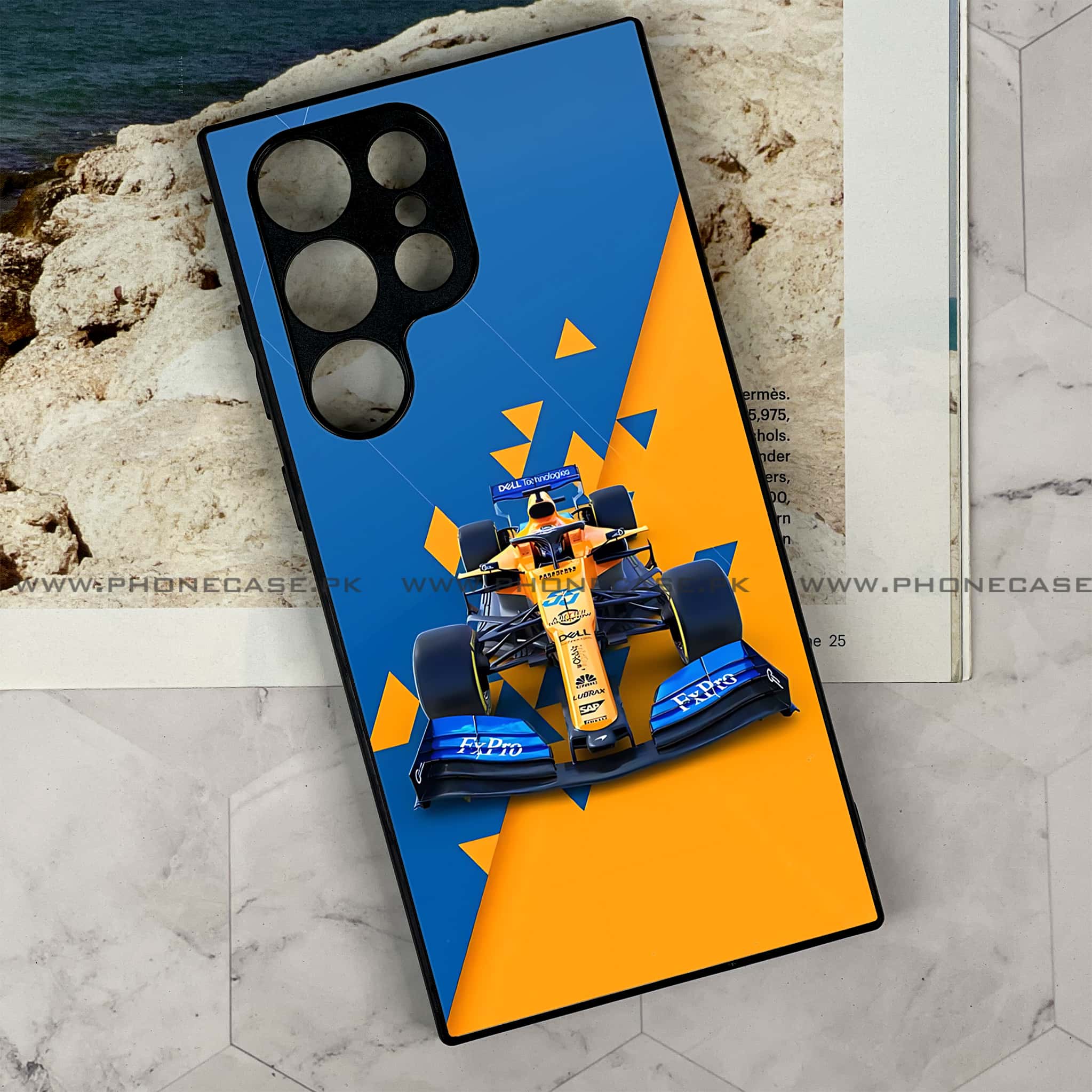 Samsung Galaxy S22 Ultra - Formula 1 Design - Premium Metal Printed soft Bumper shock Proof Case