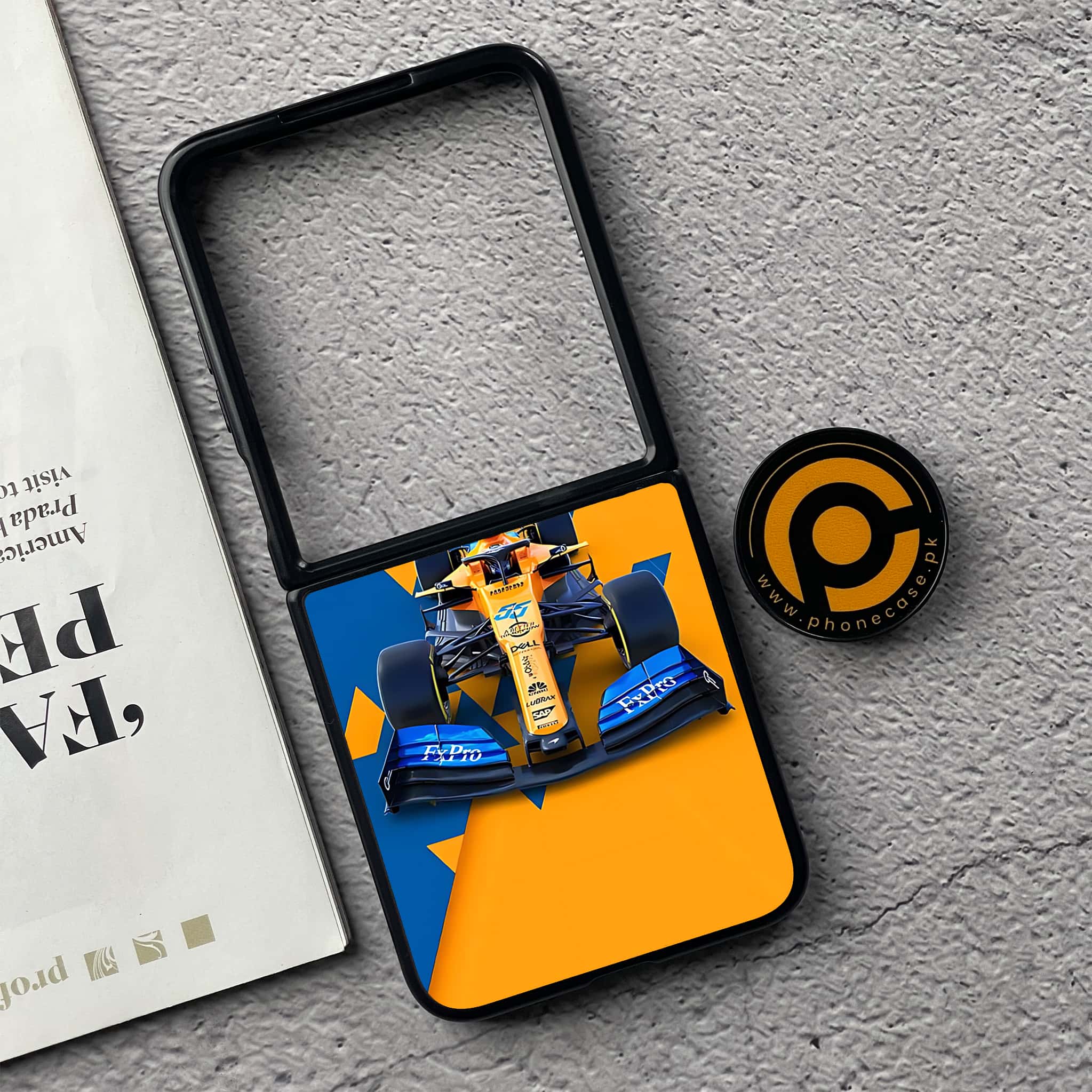 Xiaomi Mix Flip - Formula 1 Design Series - Premium Metal  Printed soft Bumper shock Proof Case