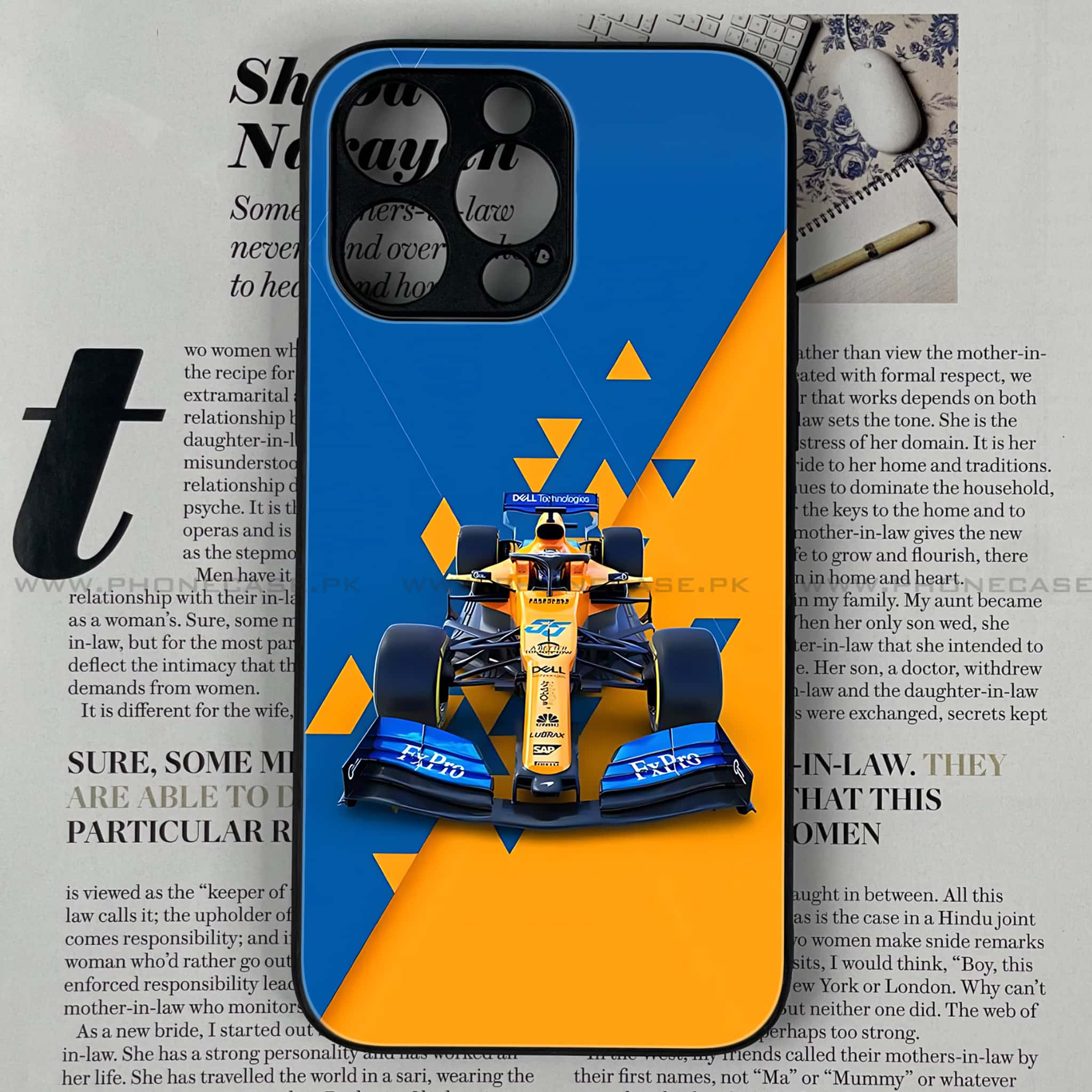 iPhone 16 Pro Max - Formula 1 Design - Premium Printed Glass soft Bumper shock Proof Case