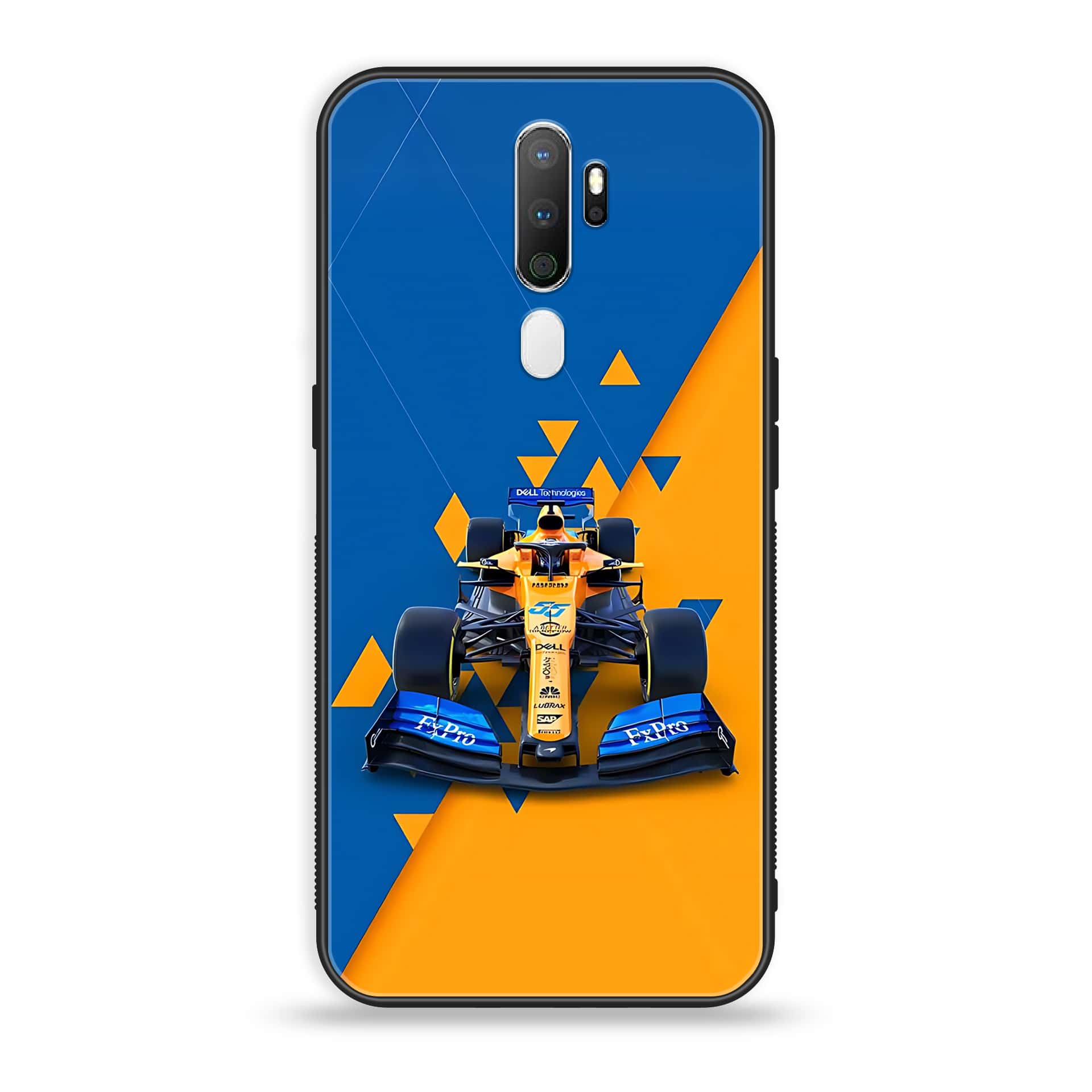Oppo A5 2020 - Formula 1 Design Series - Premium Printed Glass soft Bumper shock Proof Case
