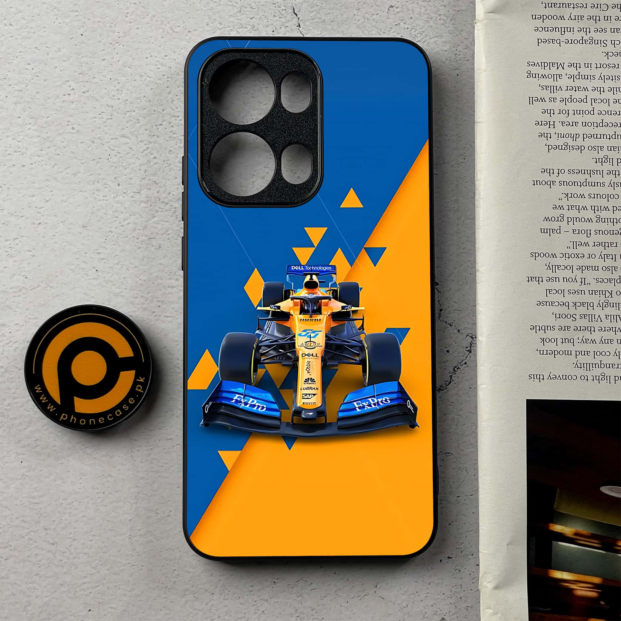 Oppo Reno 13 Pro - Formula 1 Design - Premium Metal Printed Soft Bumper Shockproof Case