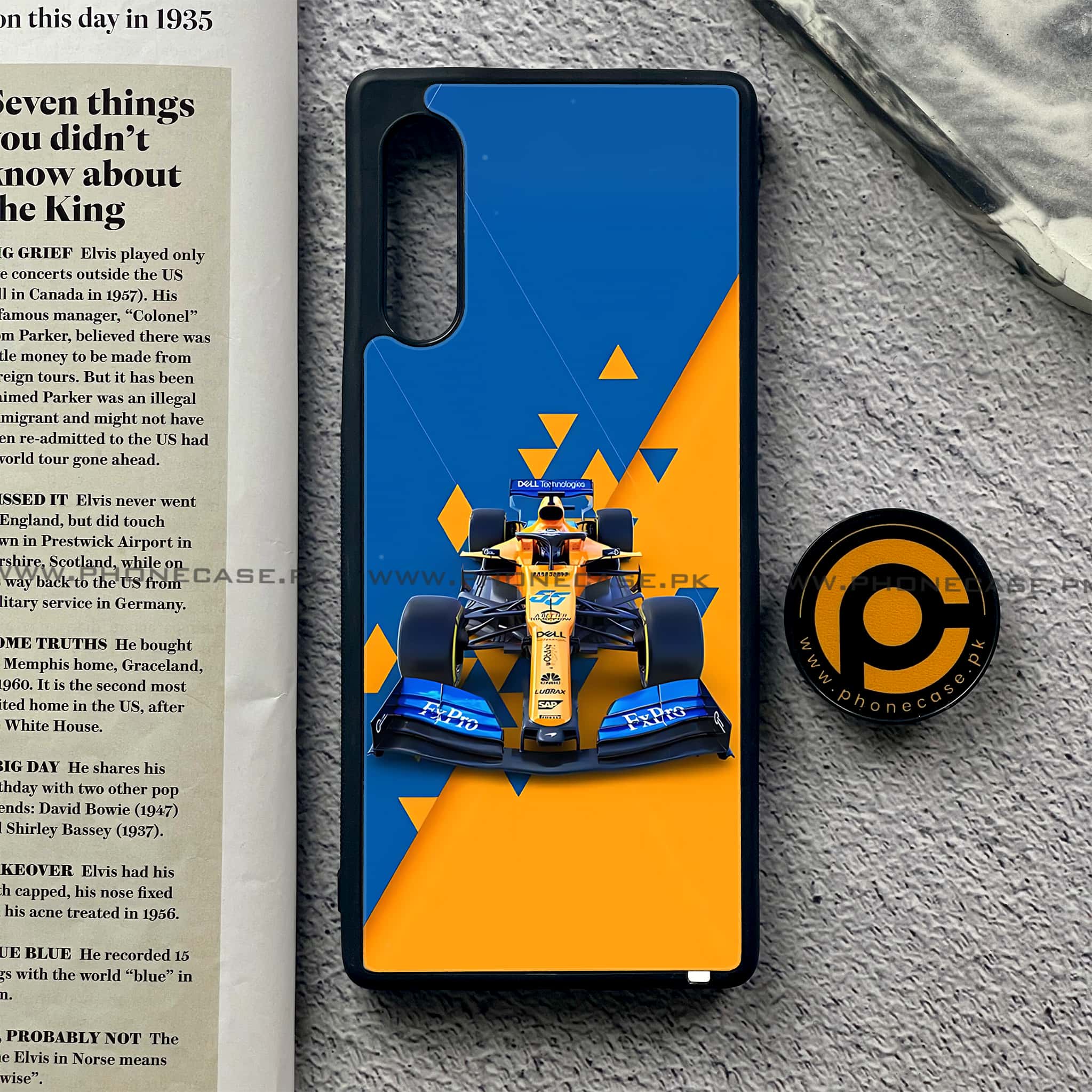 LG Velvet - Formula 1 Design - Premium Printed Glass soft Bumper shock Proof Case
