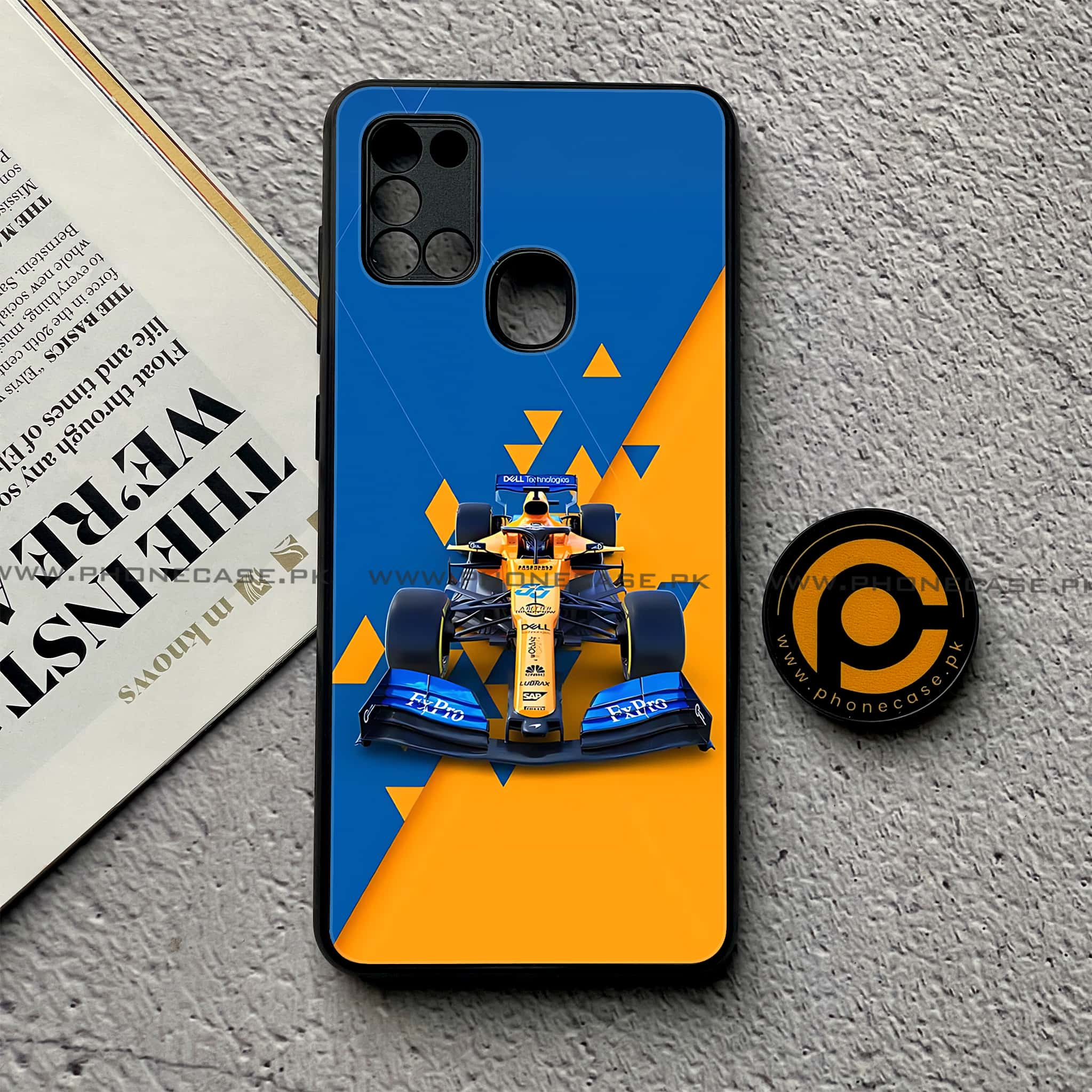 Samsung Galaxy A21s - Formula 1 Design Series - Premium Printed Glass soft Bumper shock Proof Case