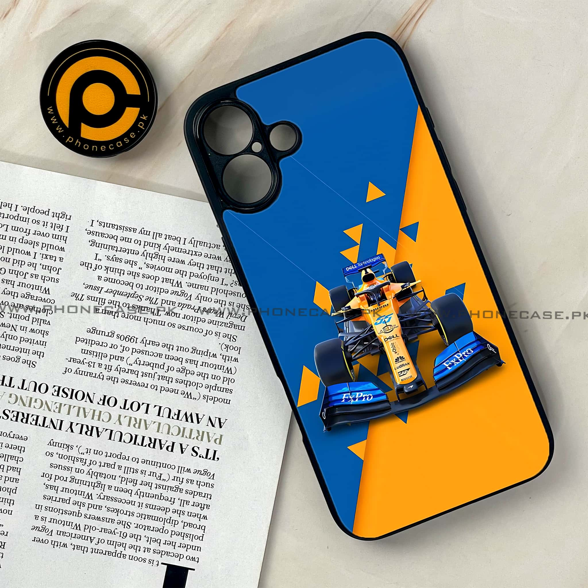 iPhone 16 Plus - Formula 1 Design - Premium Printed Glass soft Bumper shock Proof Case