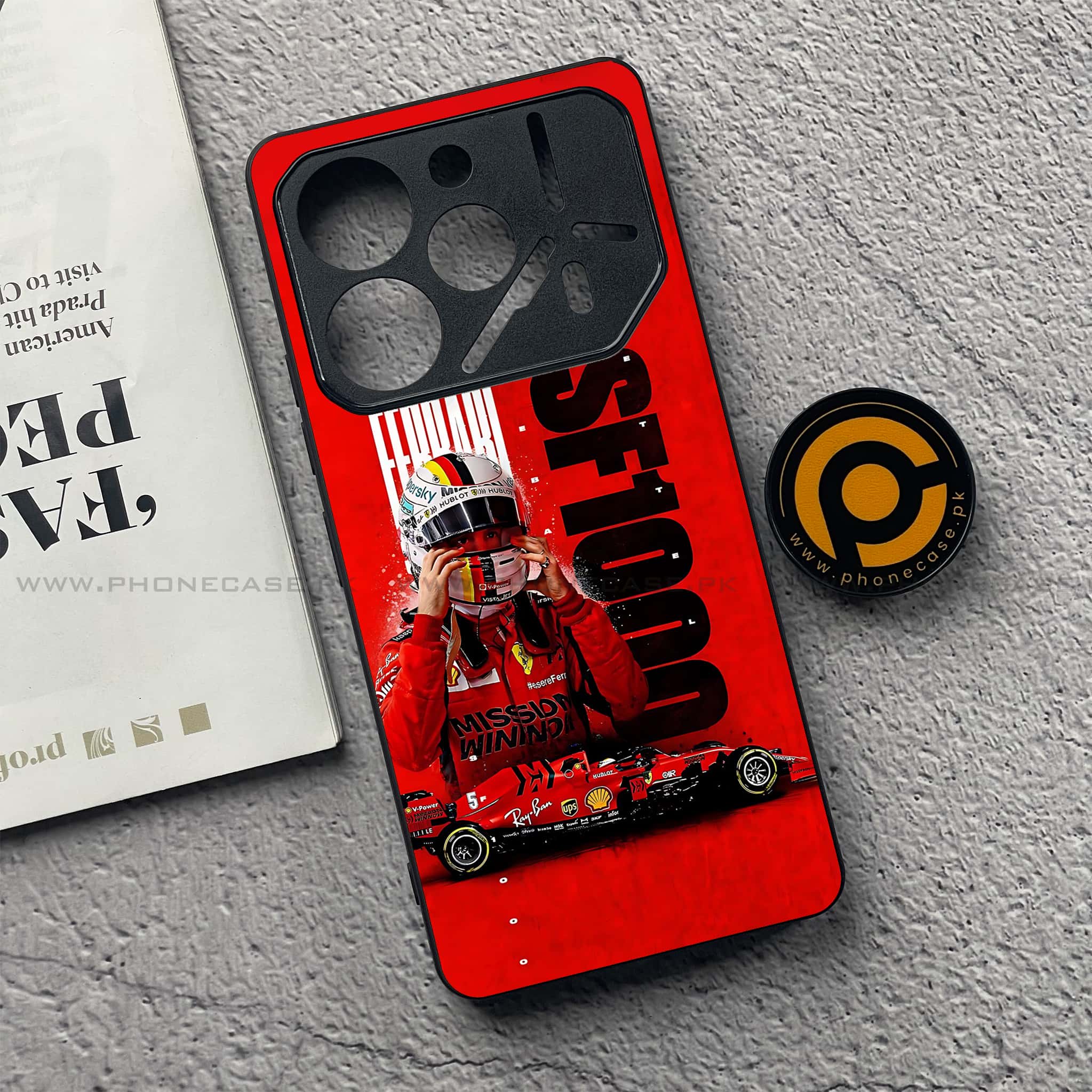Tecno Pova 6 Pro - Formula 1 Design Series - Premium Printed Glass soft Bumper shock Proof Case