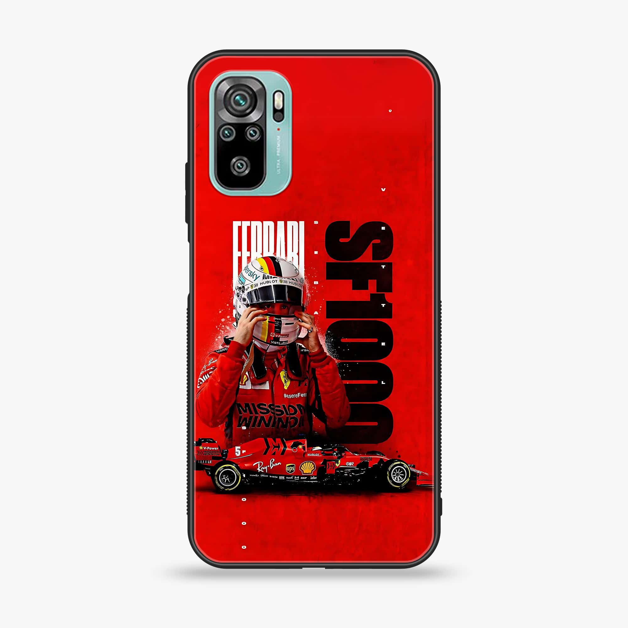 Xiaomi Redmi Note 10 - Formula 1 Design - Premium Printed Glass soft Bumper shock Proof Case