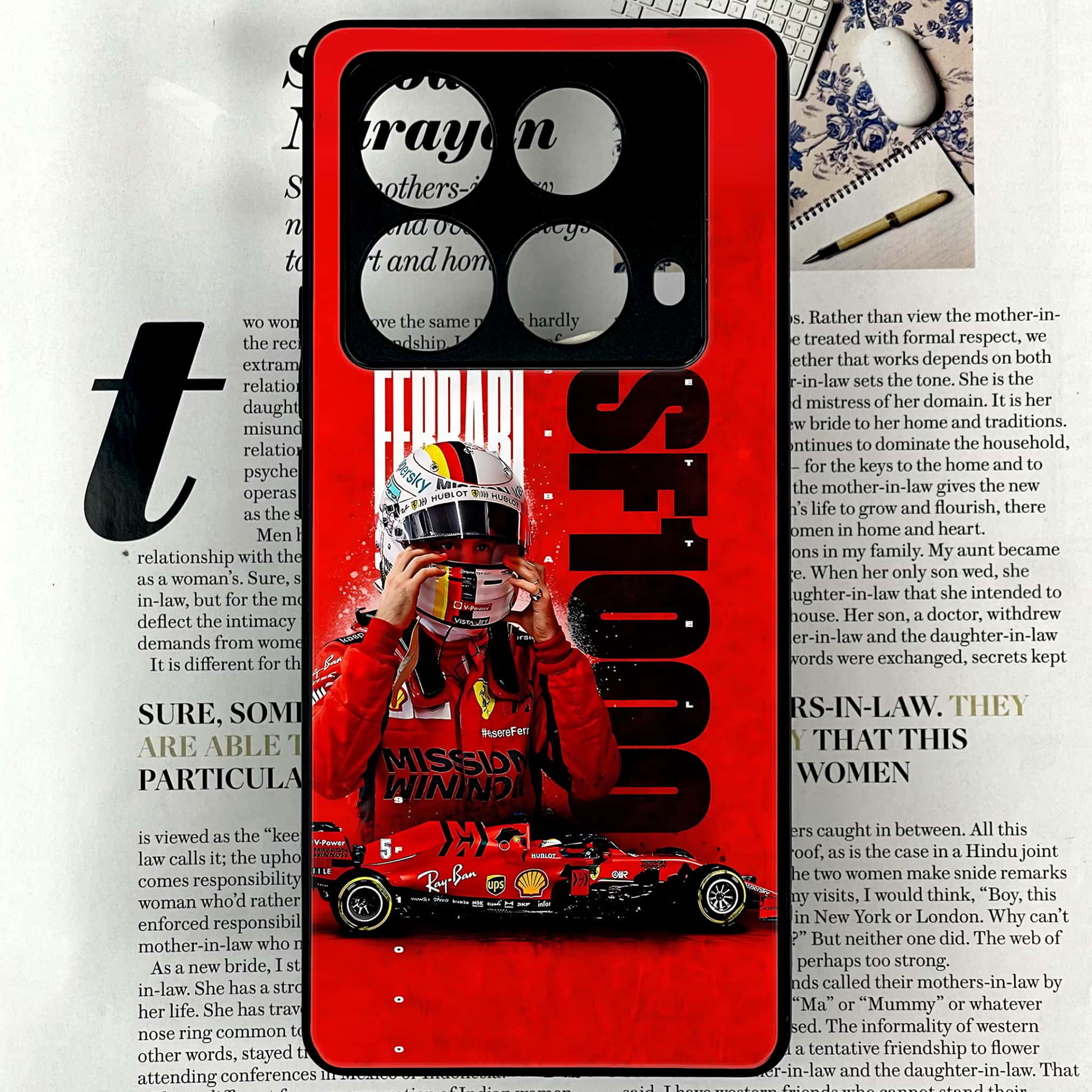 Infinix Note 40 4G - Formula 1 Design Series - Premium Printed Glass soft Bumper shock Proof Case