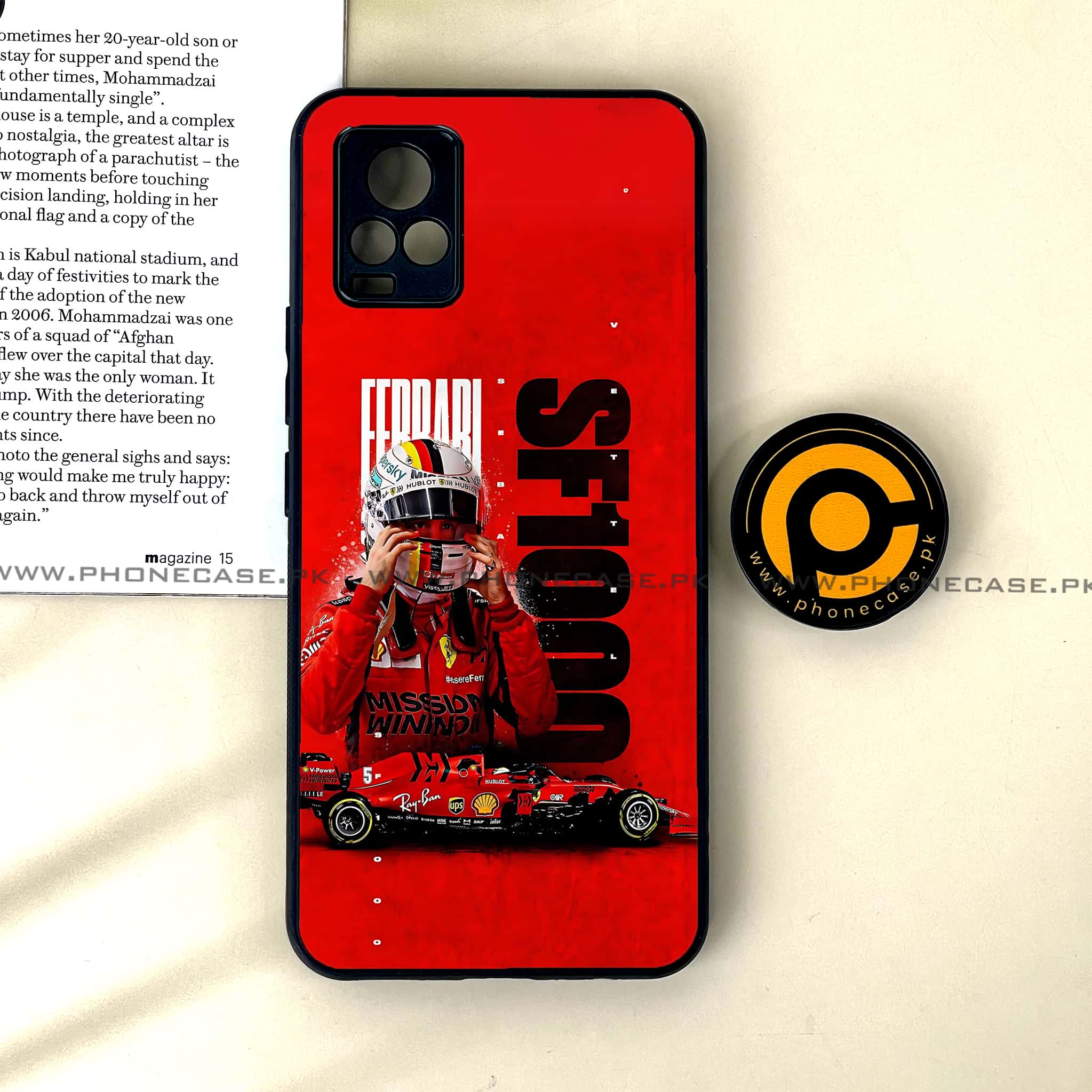 Vivo V20 - Formula 1 Design Series - Premium Printed Glass soft Bumper shock Proof Case
