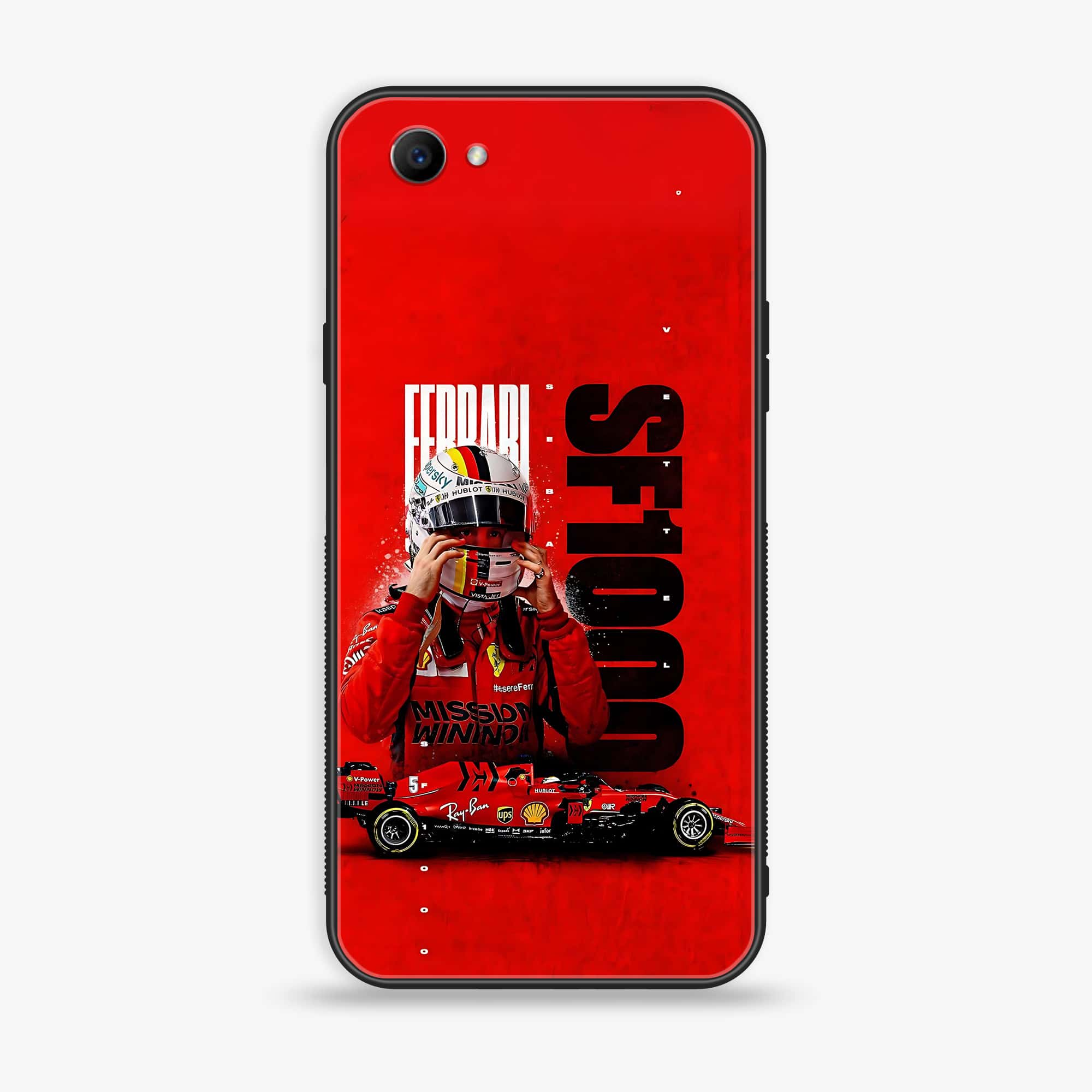 Oppo F7 Youth - Formula 1 Design Series - Premium Printed Glass soft Bumper shock Proof Case